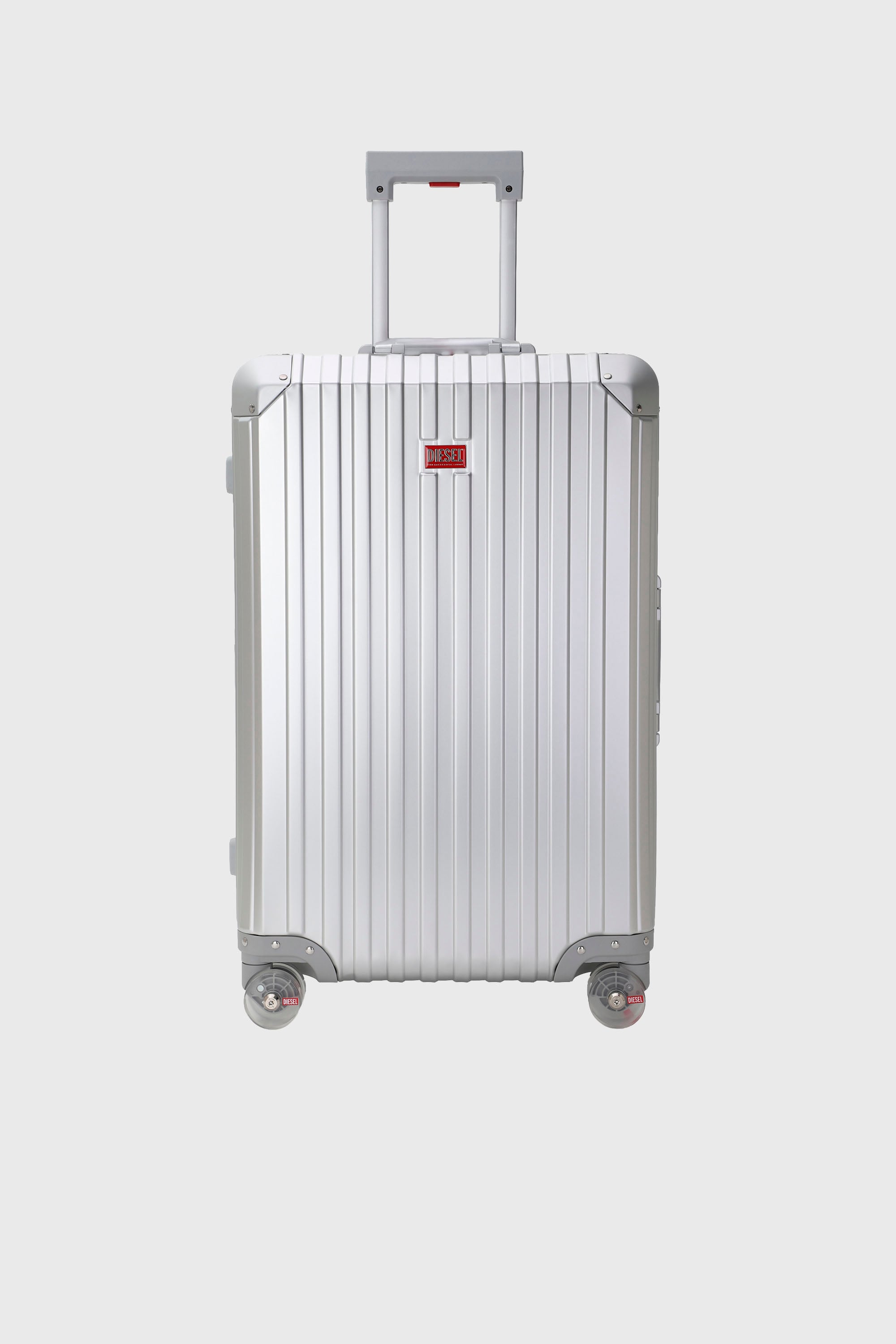 Diesel - DIESEL ALUMINUM TROLLEY- DSL002, Valise en aluminium taille M Mixte in Gris argent&eacute; - 1
