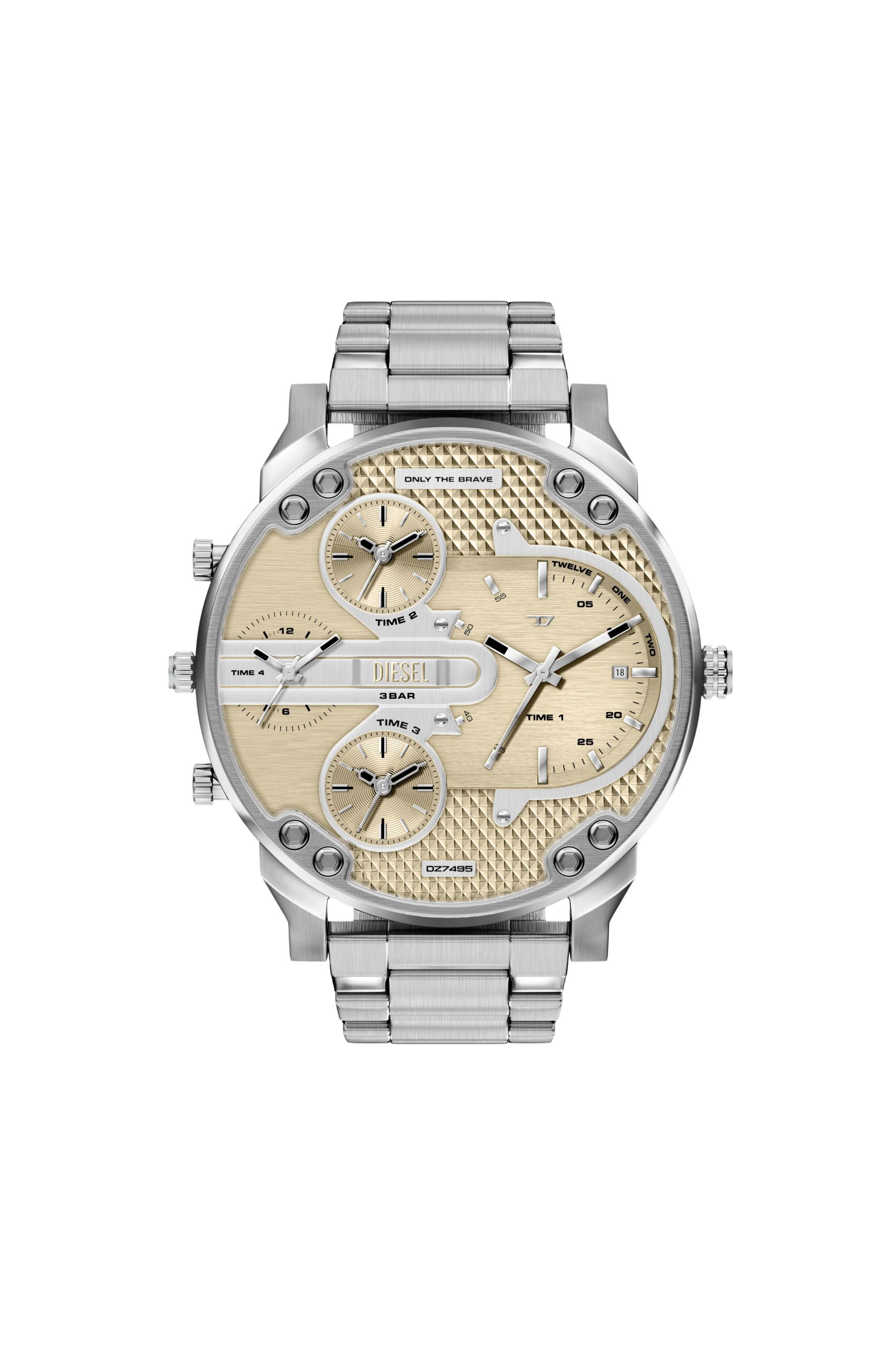 Diesel - DZ7495 WATCH, Montre en acier inoxydable Mr. Daddy Slim Homme in Gris argent&eacute; - 1