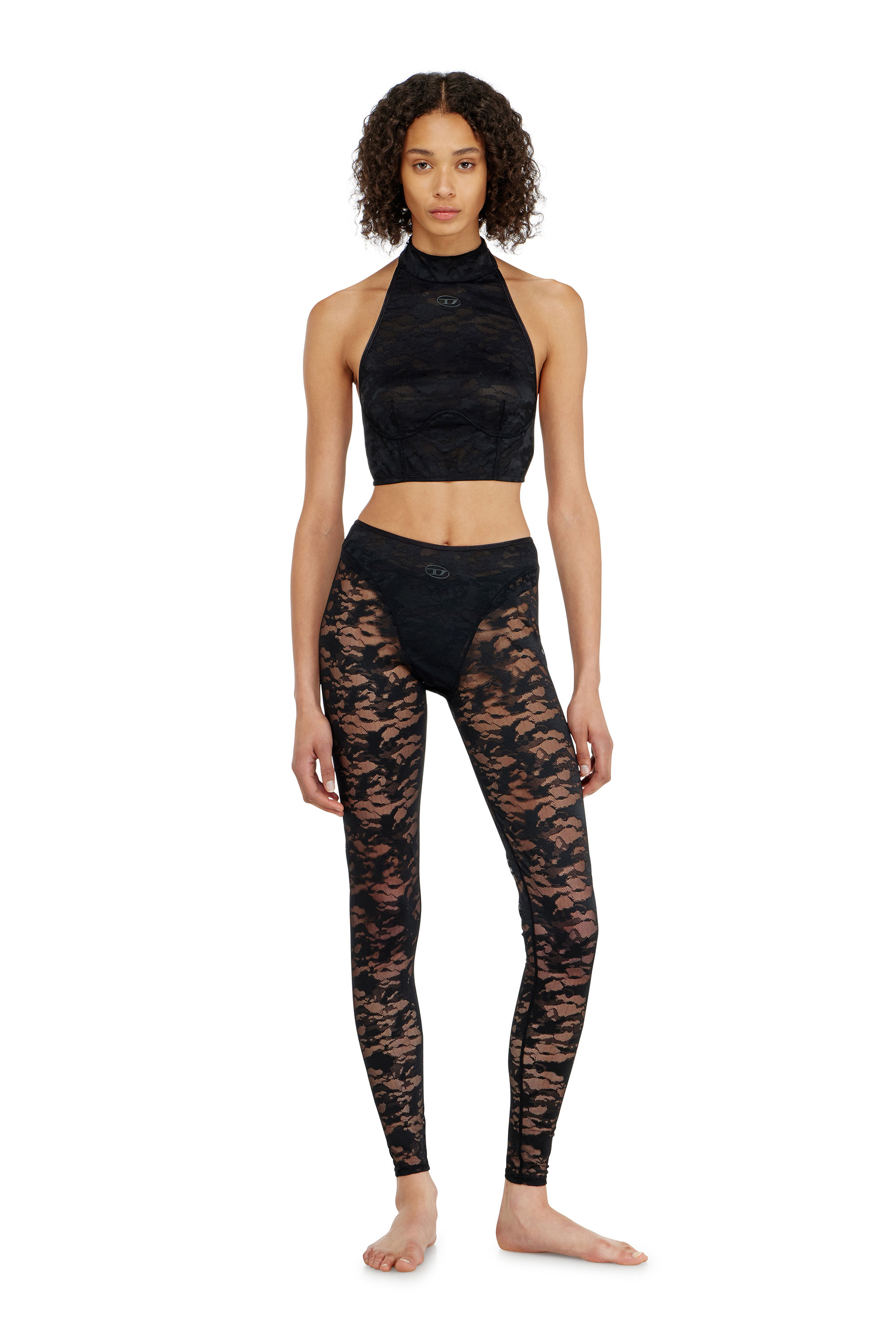 Diesel - MARCIA-UTLT, Soutien-gorge en dentelle &agrave; col licou Femme in Noir - 3