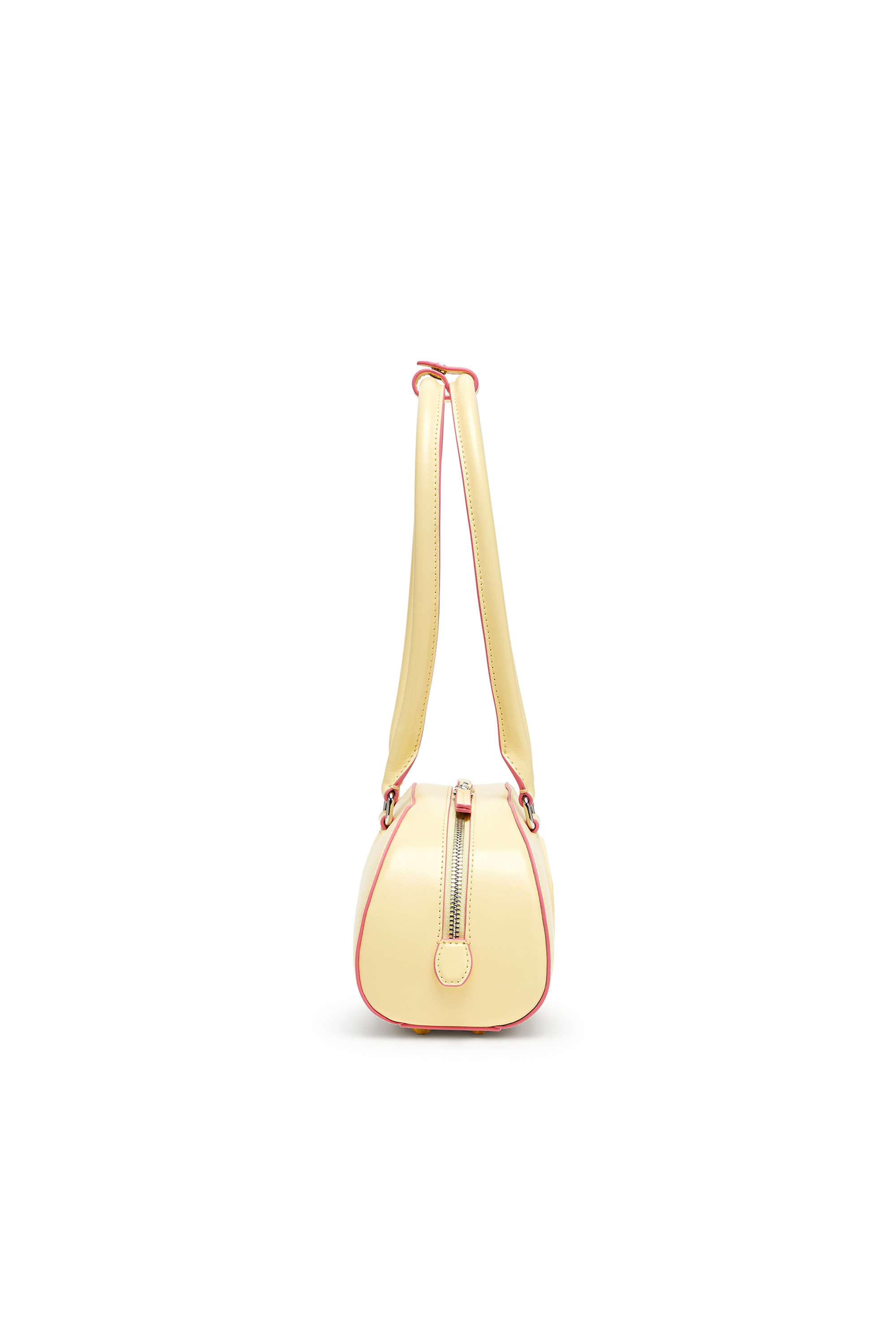 Diesel - 1DR DOME SHOULDER EW, 1DR Dome - Sac bowling allong&eacute; en cuir Femme in Jaune - 4
