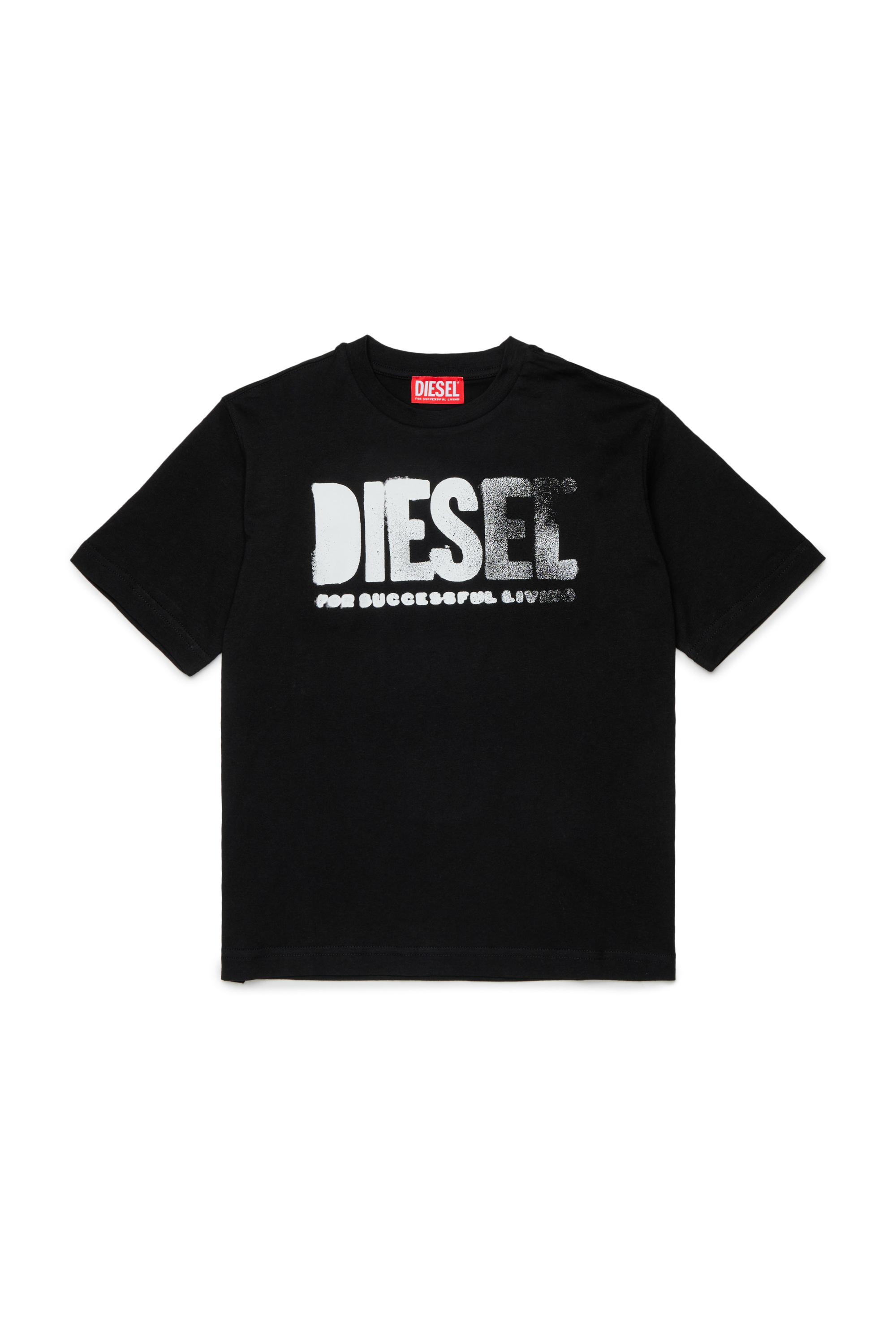 Diesel - THIDE OVER, T-shirt avec imprim&eacute; d&eacute;grad&eacute; Homme in Noir - 1