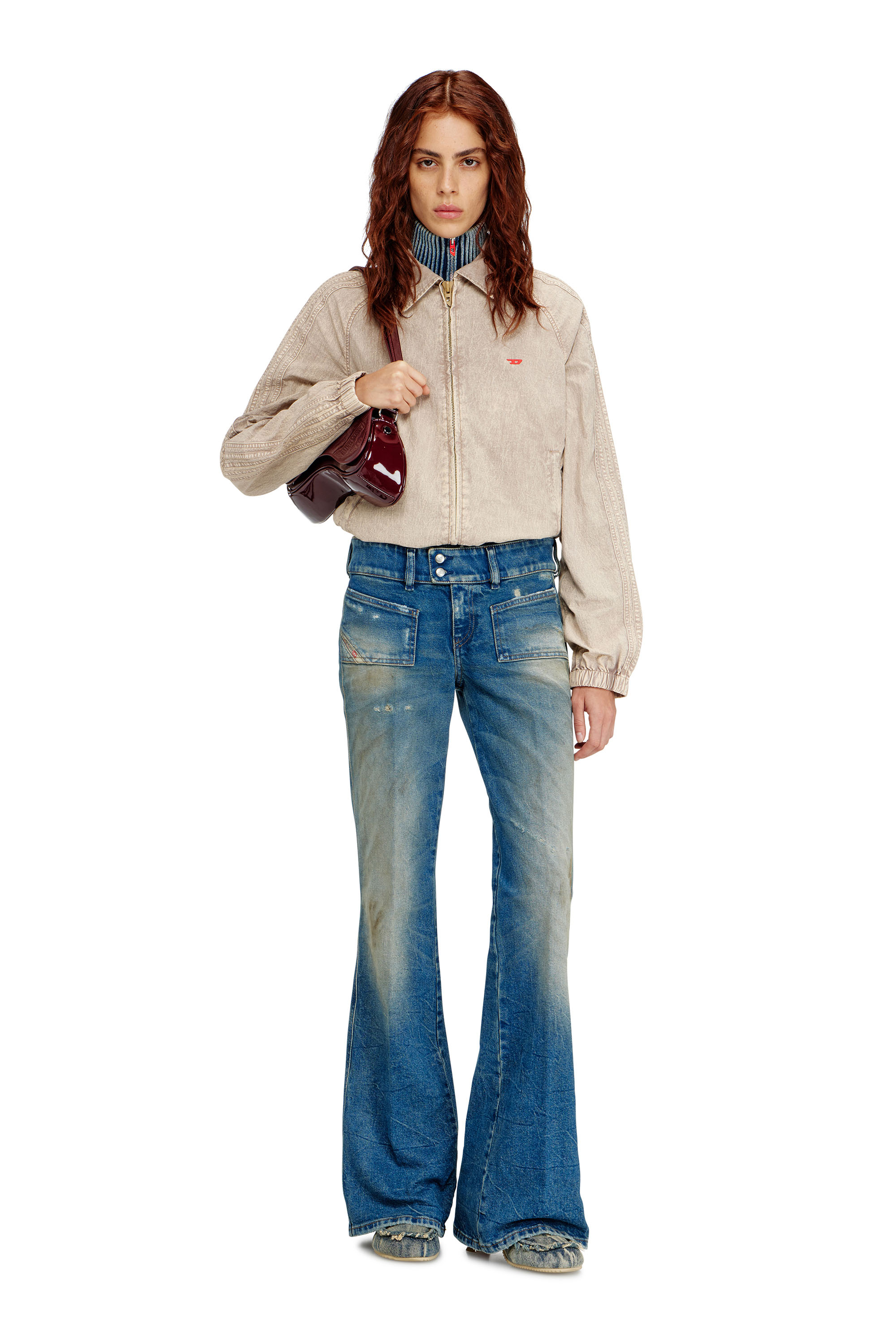 Diesel - Bootcut Jeans D-Hush 09N40 Femme, Bleu moyen - Image 2