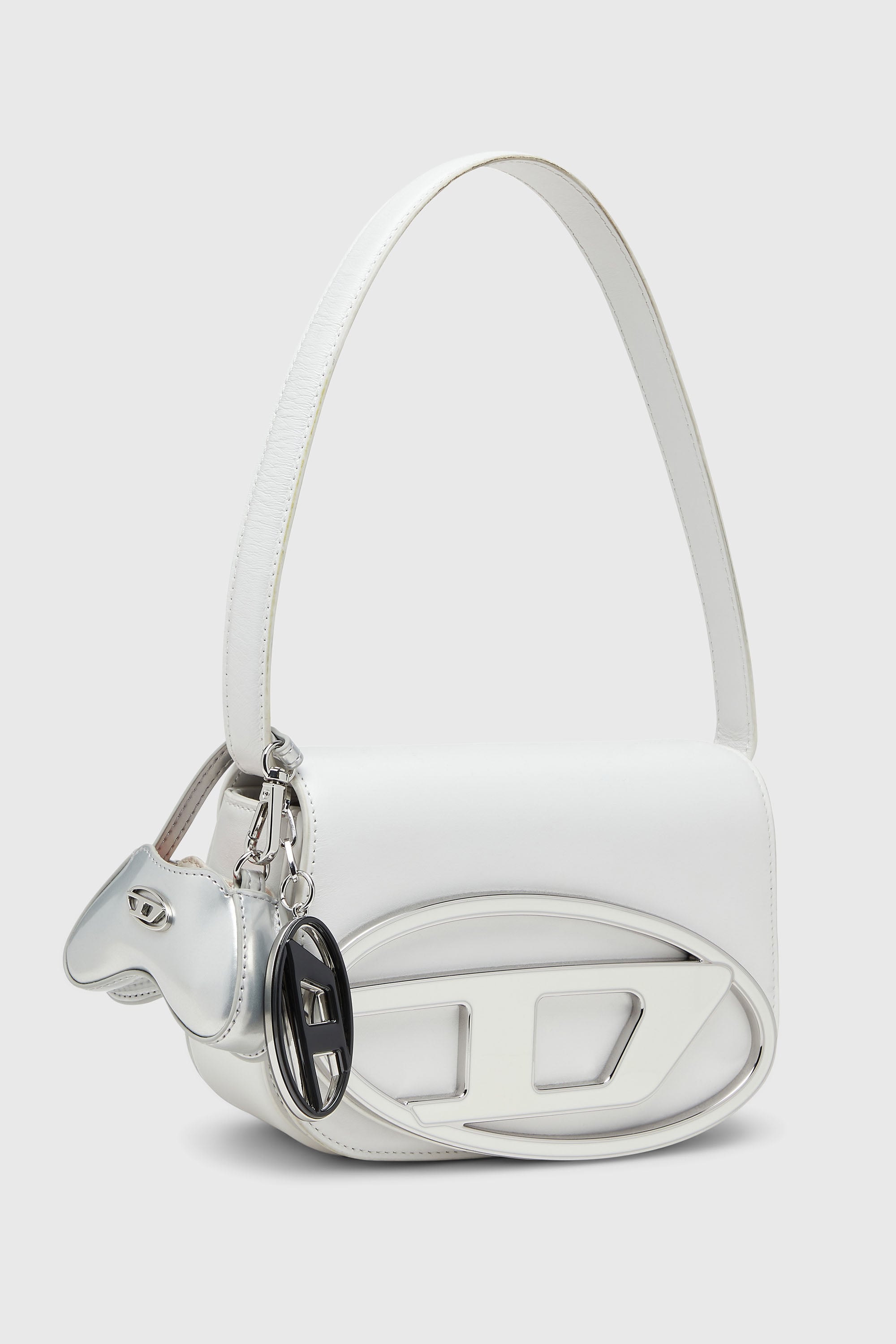 Diesel - 1DR, 1DR-Sac iconique &agrave; bandouli&egrave;re en cuir nappa Femme in Blanc - 2