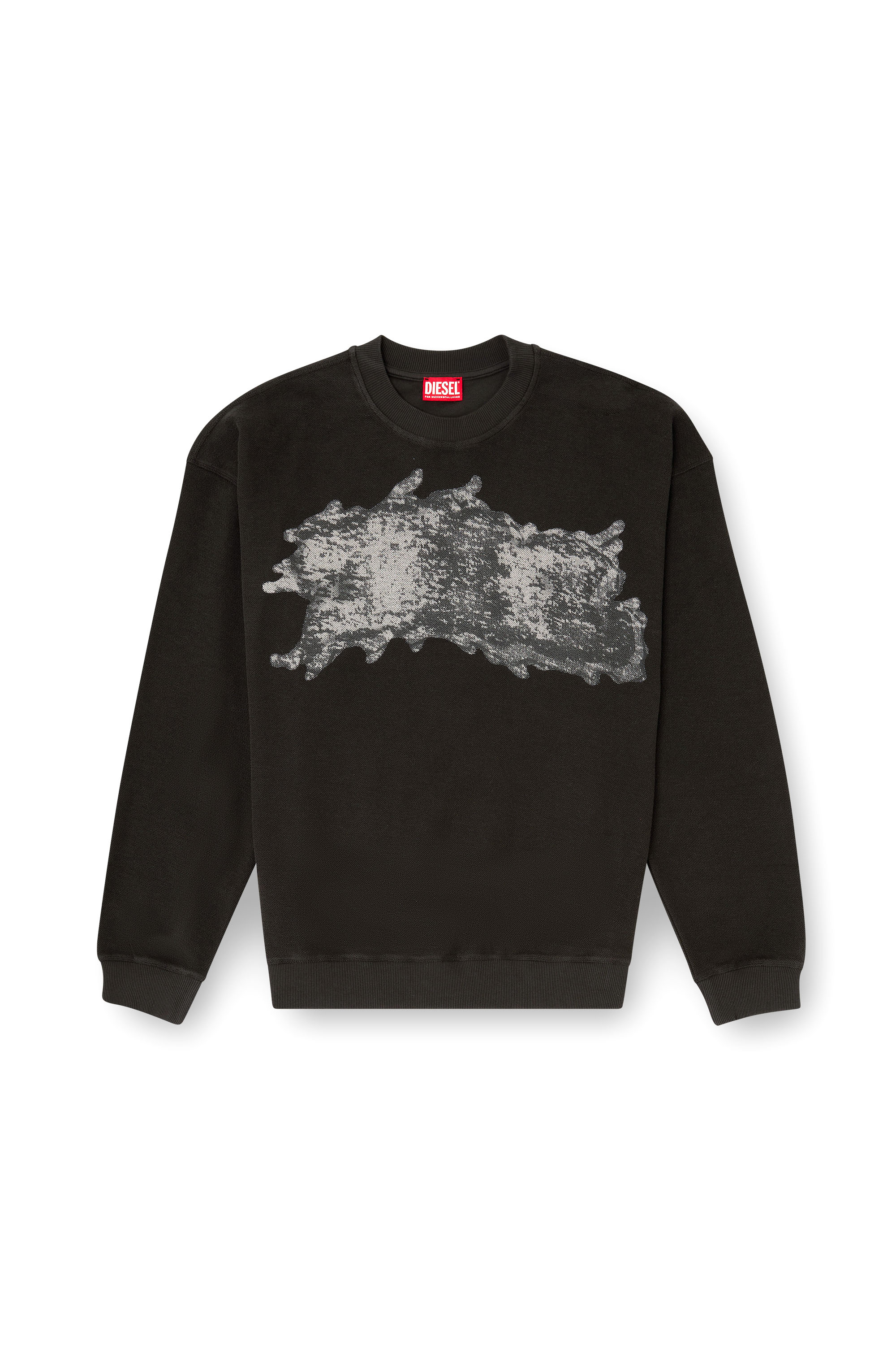 Diesel - S-VALENTIN-JMBV, Sweat-shirt avec imprimé graffiti Homme in Gris - 3