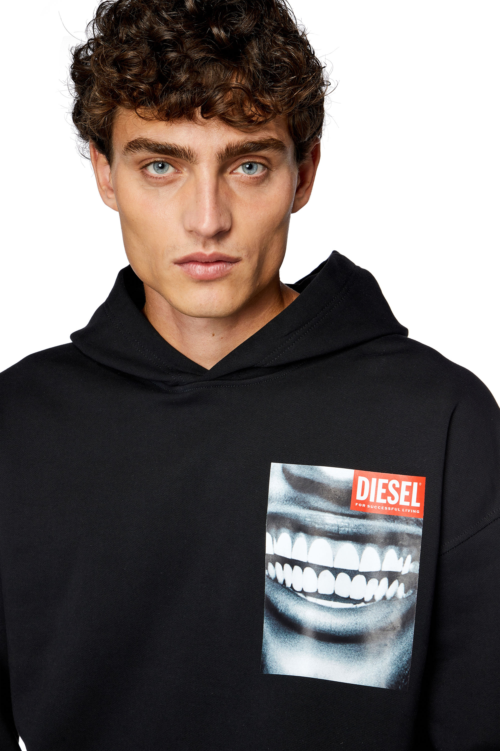 Diesel - S-NABEL-HOOD-FACE, Noir - Image 5
