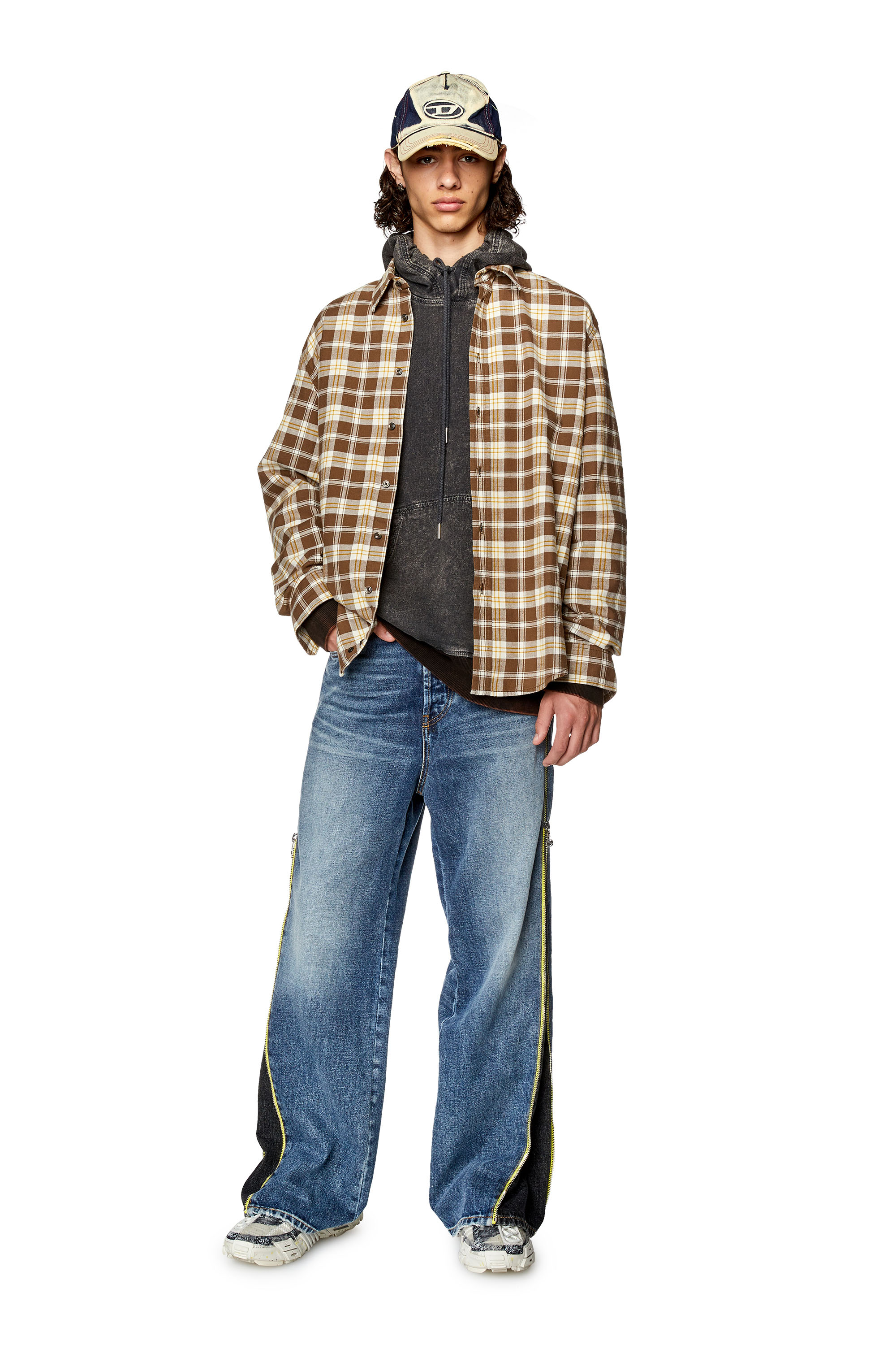 Diesel - S-UMBE-CHECK-NW, Marron/Beige - Image 2