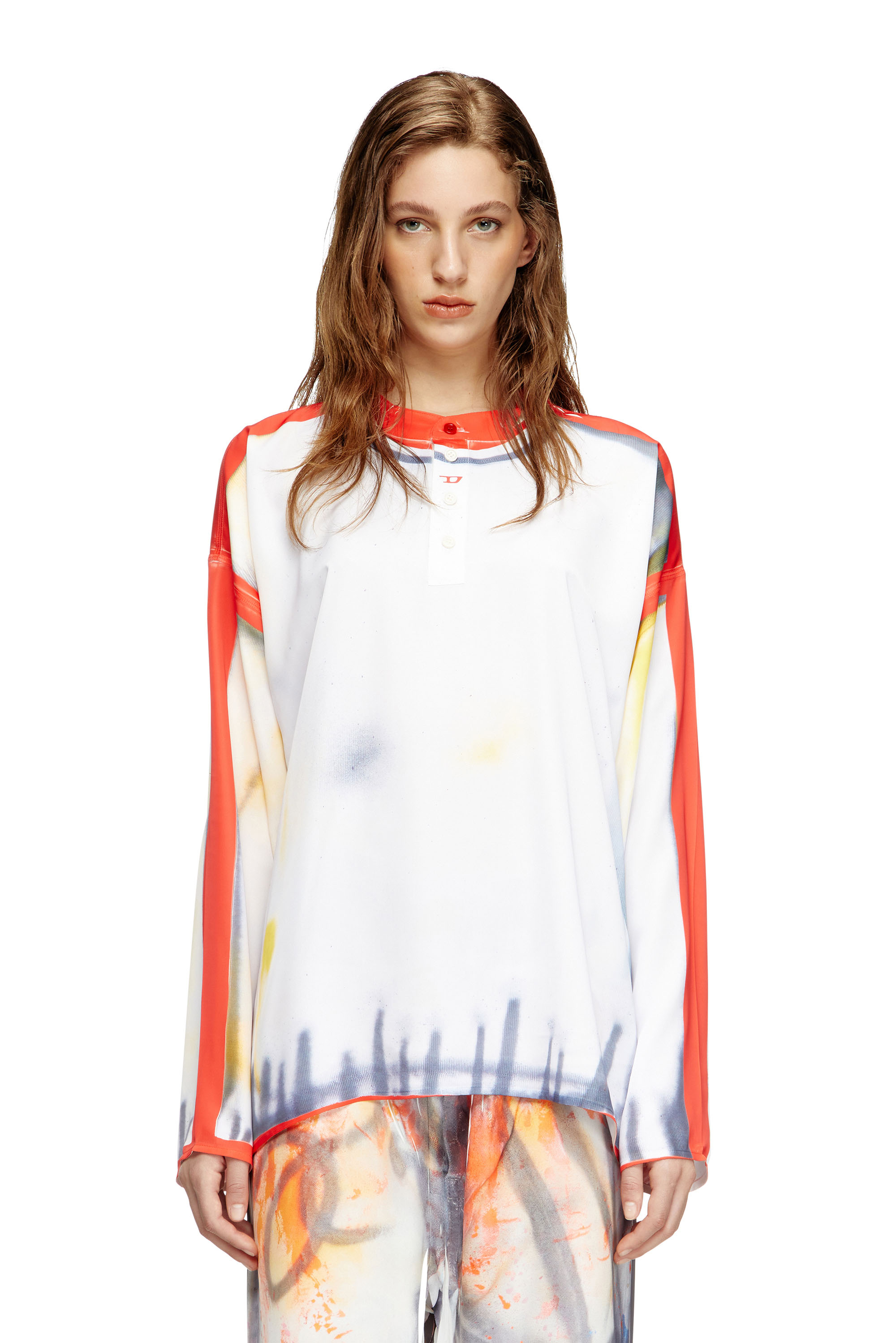 Diesel - T-OLAVI-A-SER-GRAFFITI-USA, Top Henley avec imprimé graffiti Mixte in Polychrome - 5