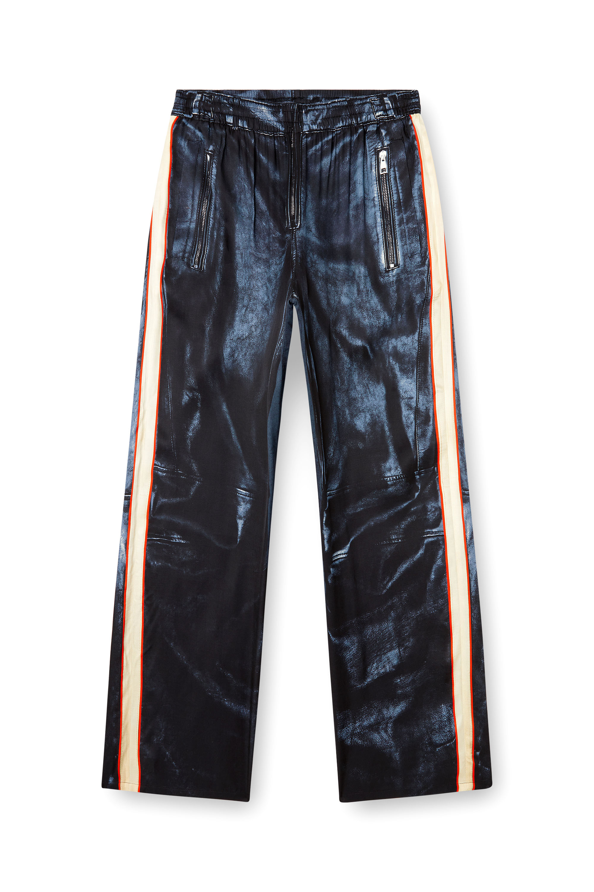 Diesel - P-THECKS-NMAN, Pantalon en viscose à imprimé de motard Homme in ToBeDefined - 3