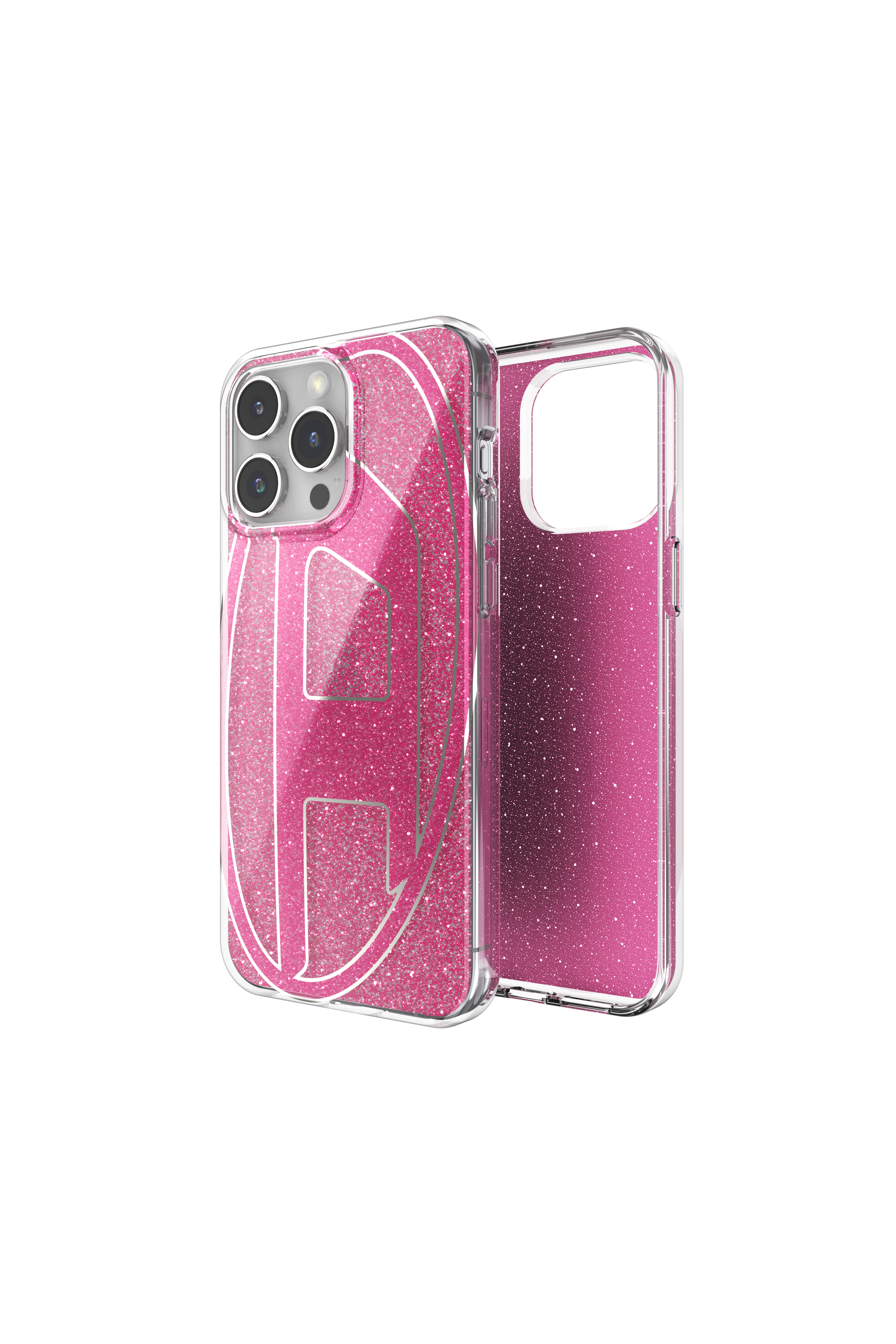 Diesel - 60037 AOP CASE, Coque glitter pur iP 15 Pro Max Mixte in Rose - 1