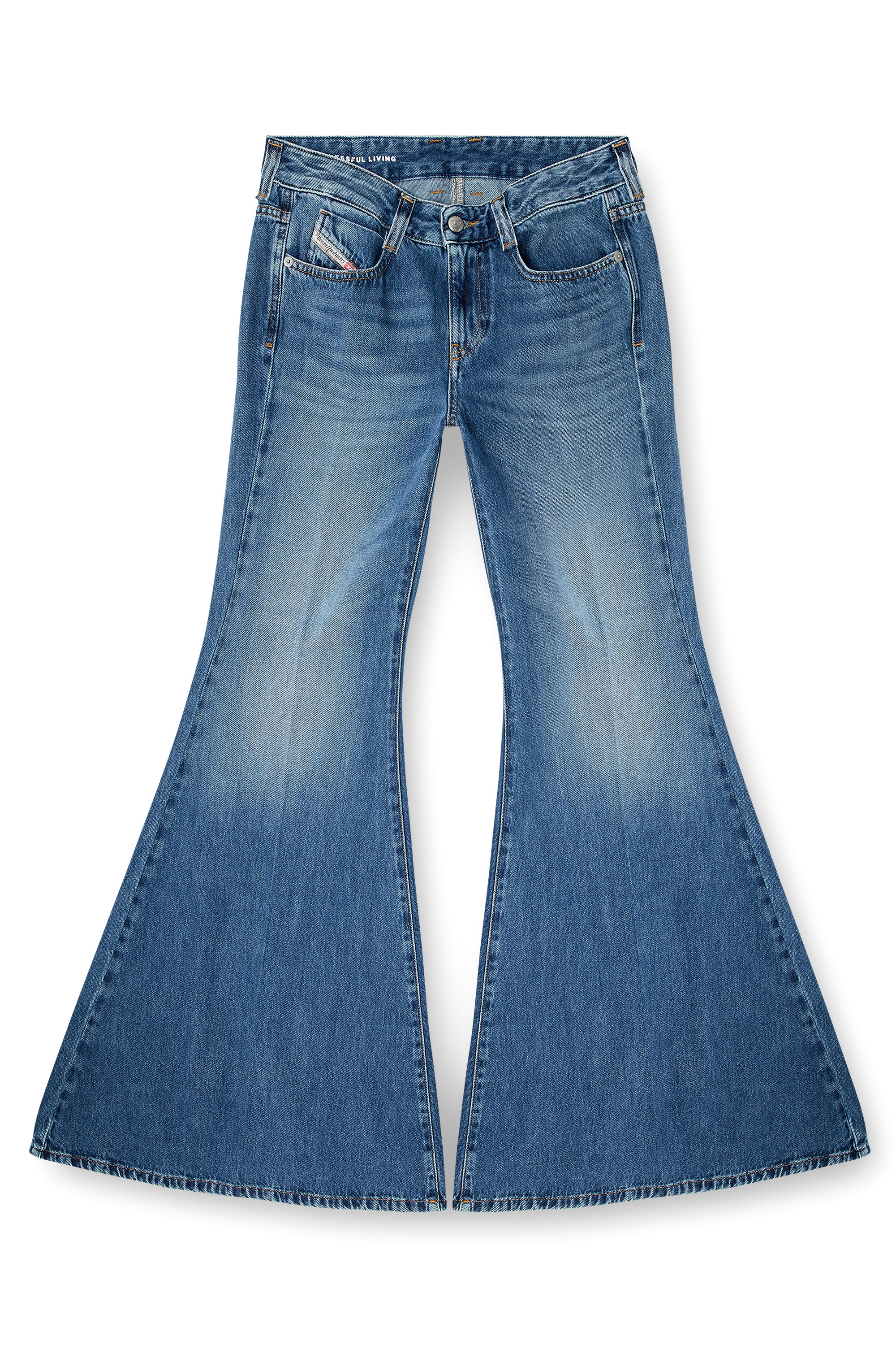 Diesel - Flare Jeans 1970 D-Bleess 09M56 Femme, Bleu moyen - Image 3