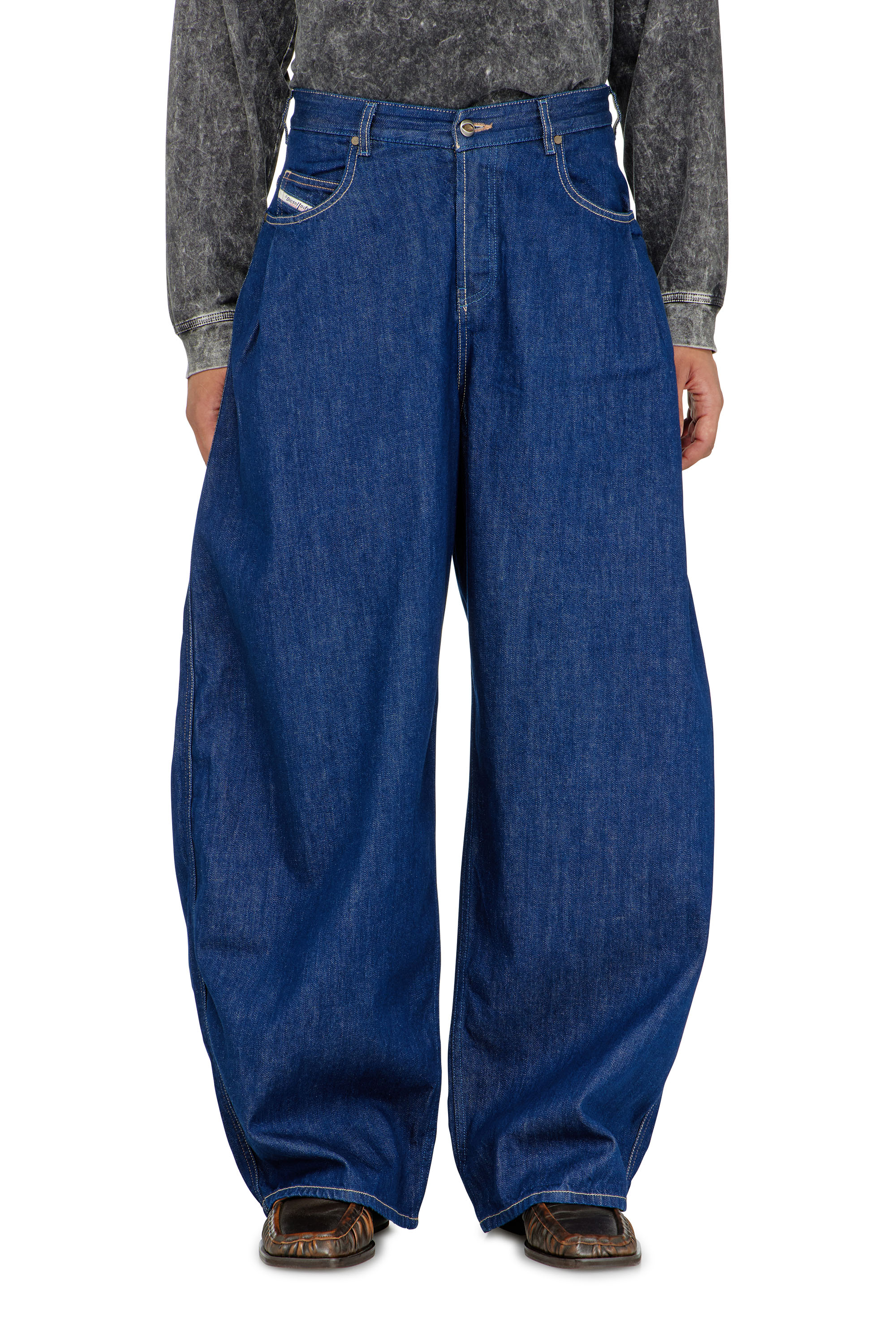 Diesel - Relaxed Jeans 1987 D-Khelz 09Q09 Femme, Bleu Fonc&eacute; - Image 6