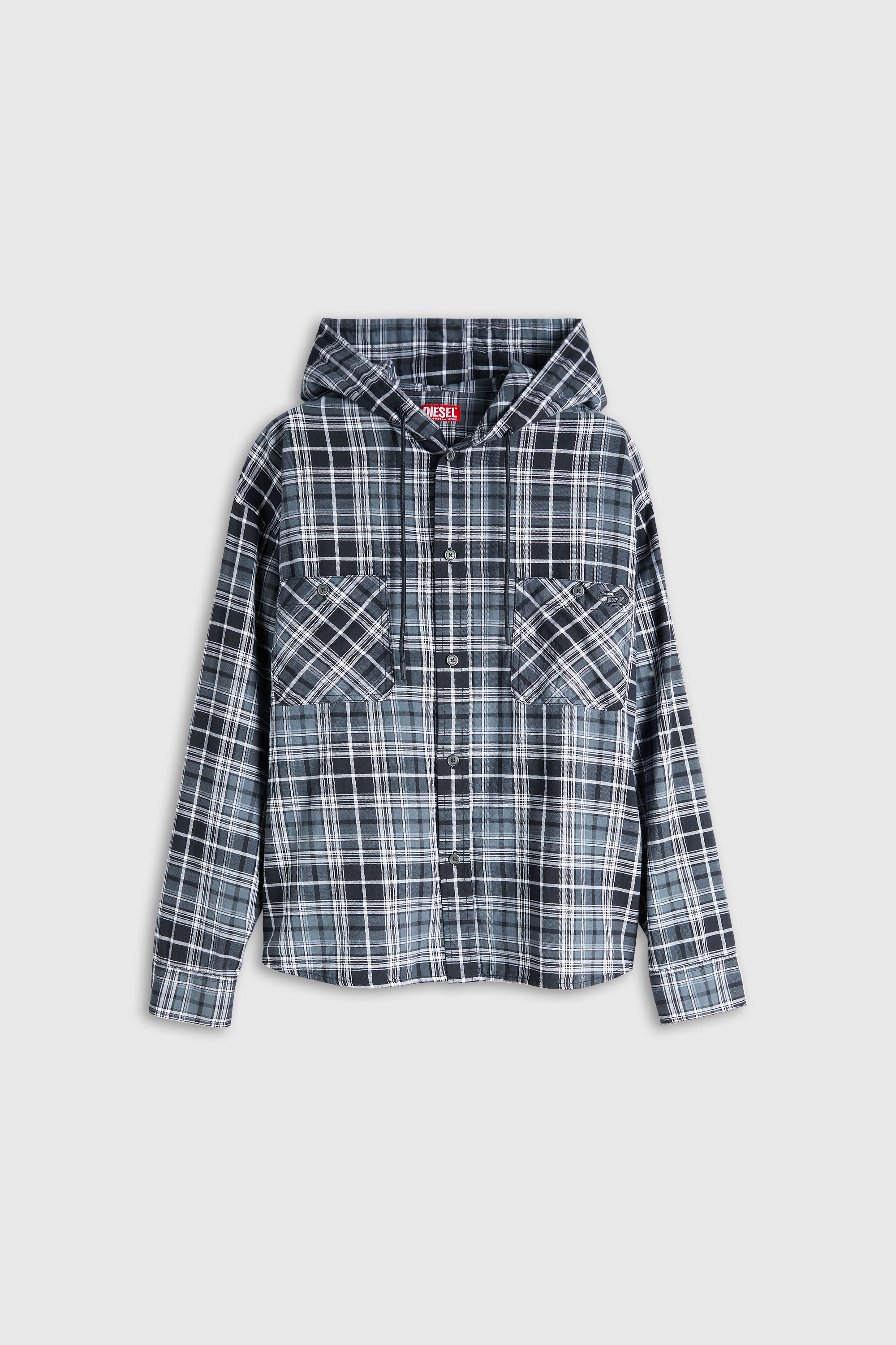 S-DRUM-HOODY-DGBT, Noir/Blanc