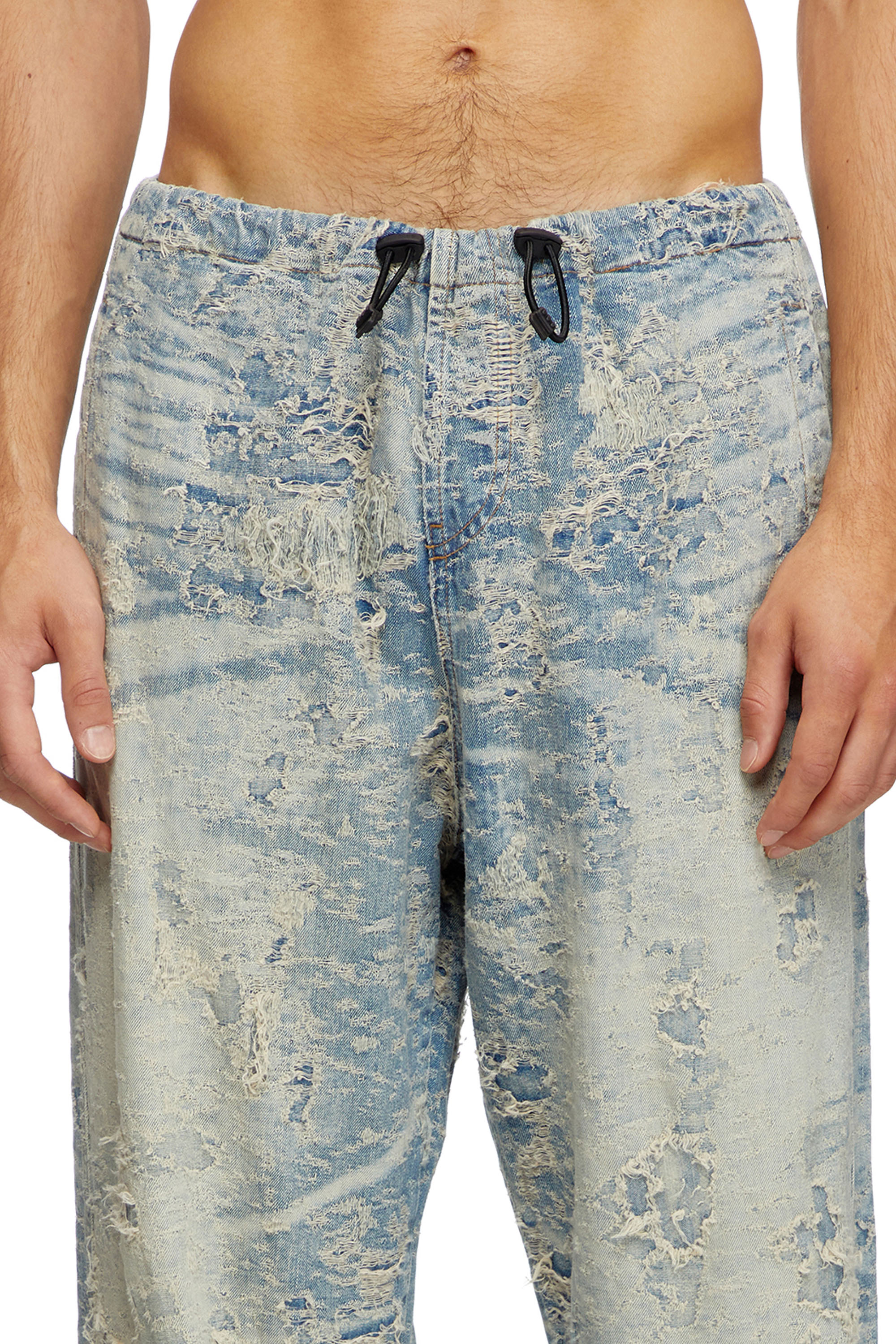 Diesel - Relaxed Jeans D-Martial 007Z7 Mixte, Bleu Clair - Image 3