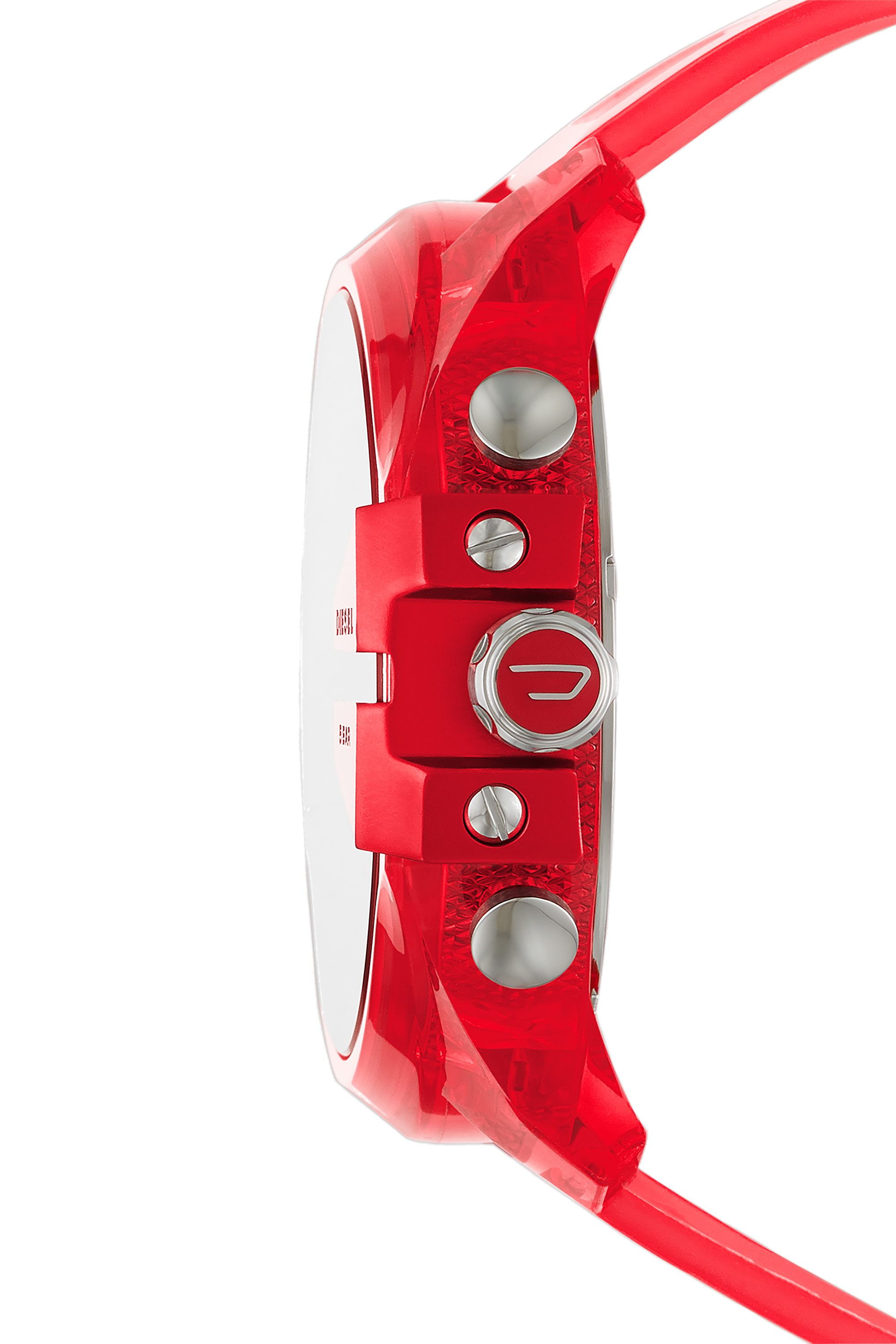 Diesel - DZ4534, Montre Mega Chief chronographe en polyuréthane rouge Homme in Rouge - 3