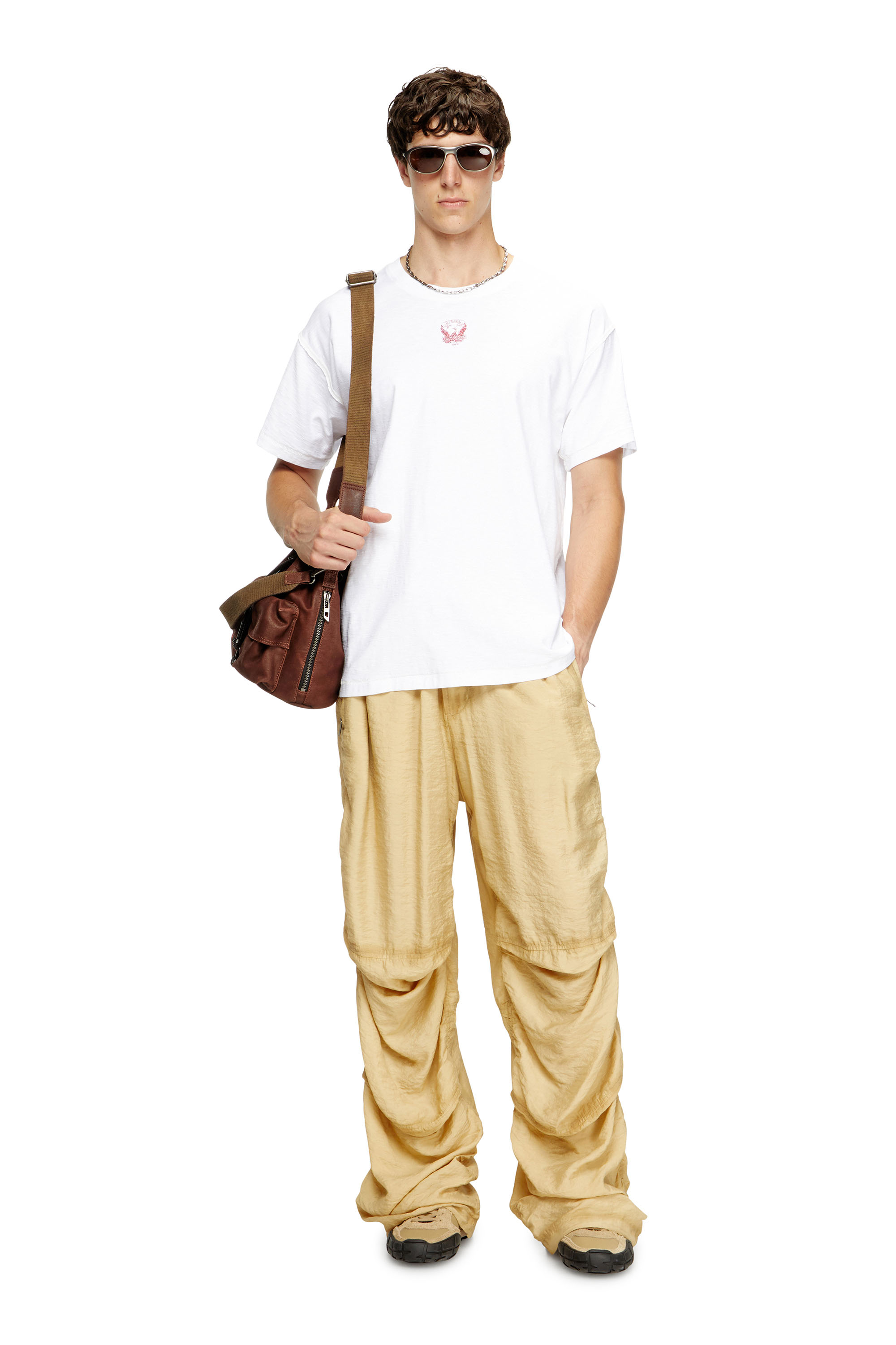 Diesel - T-NORM-T13, Sweat-shirt avec phénix brodé Homme in Blanc - 1