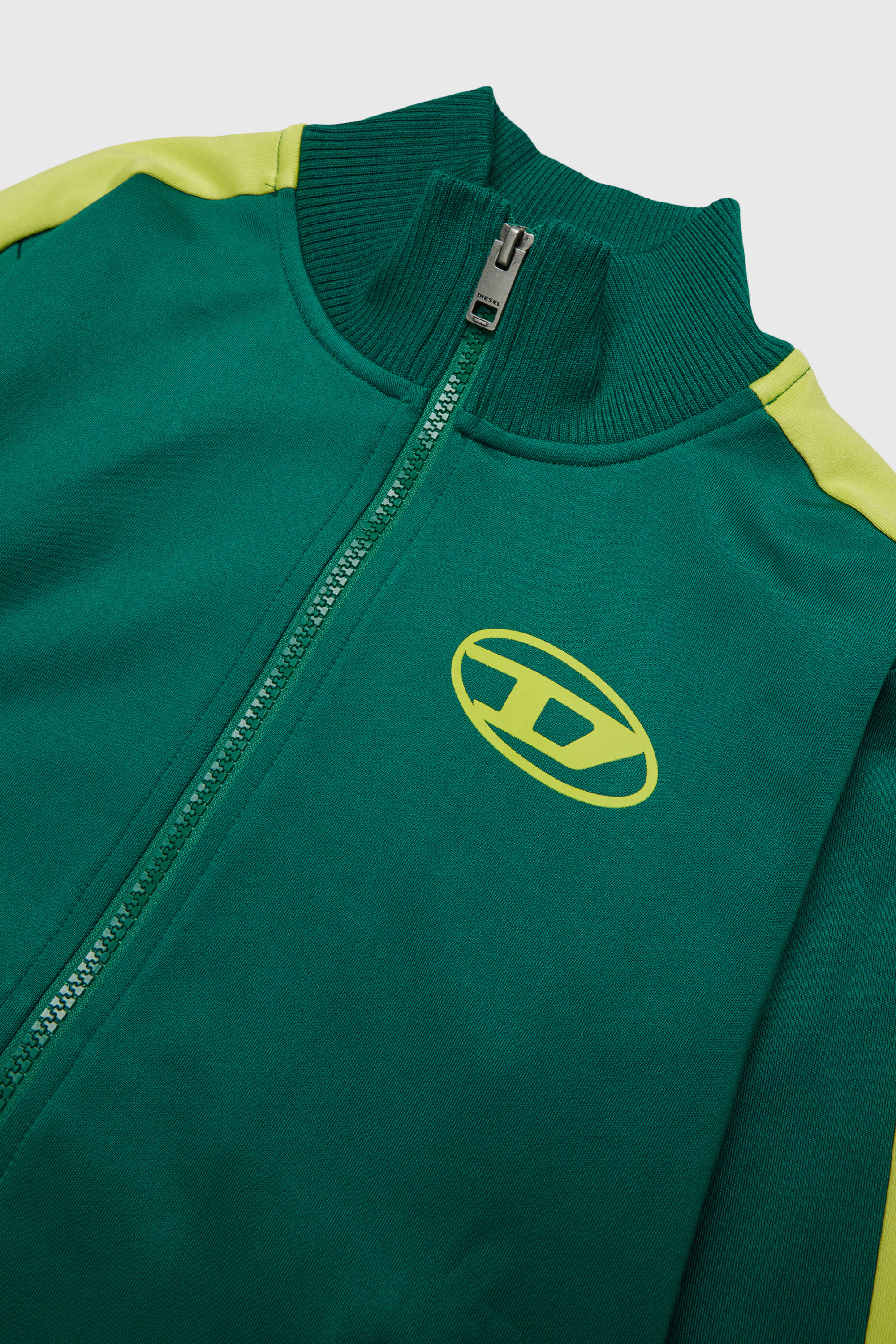 Diesel - SBOS, Track jacket avec logo Oval D Homme in Vert - 3