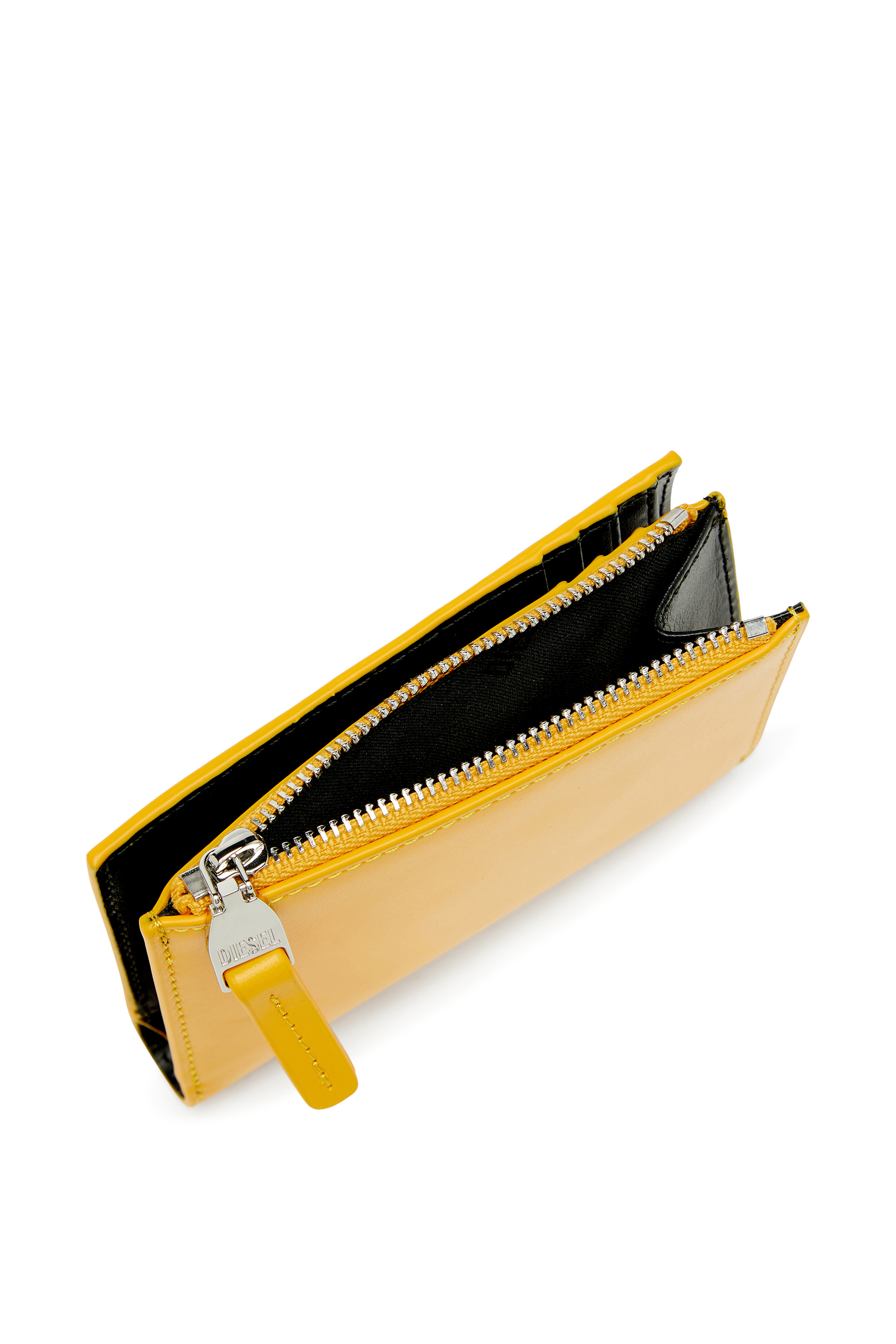 Diesel - 1DR BI-FOLD ZIP II, Petit portefeuille &agrave; rabat en cuir Femme in Jaune - 4