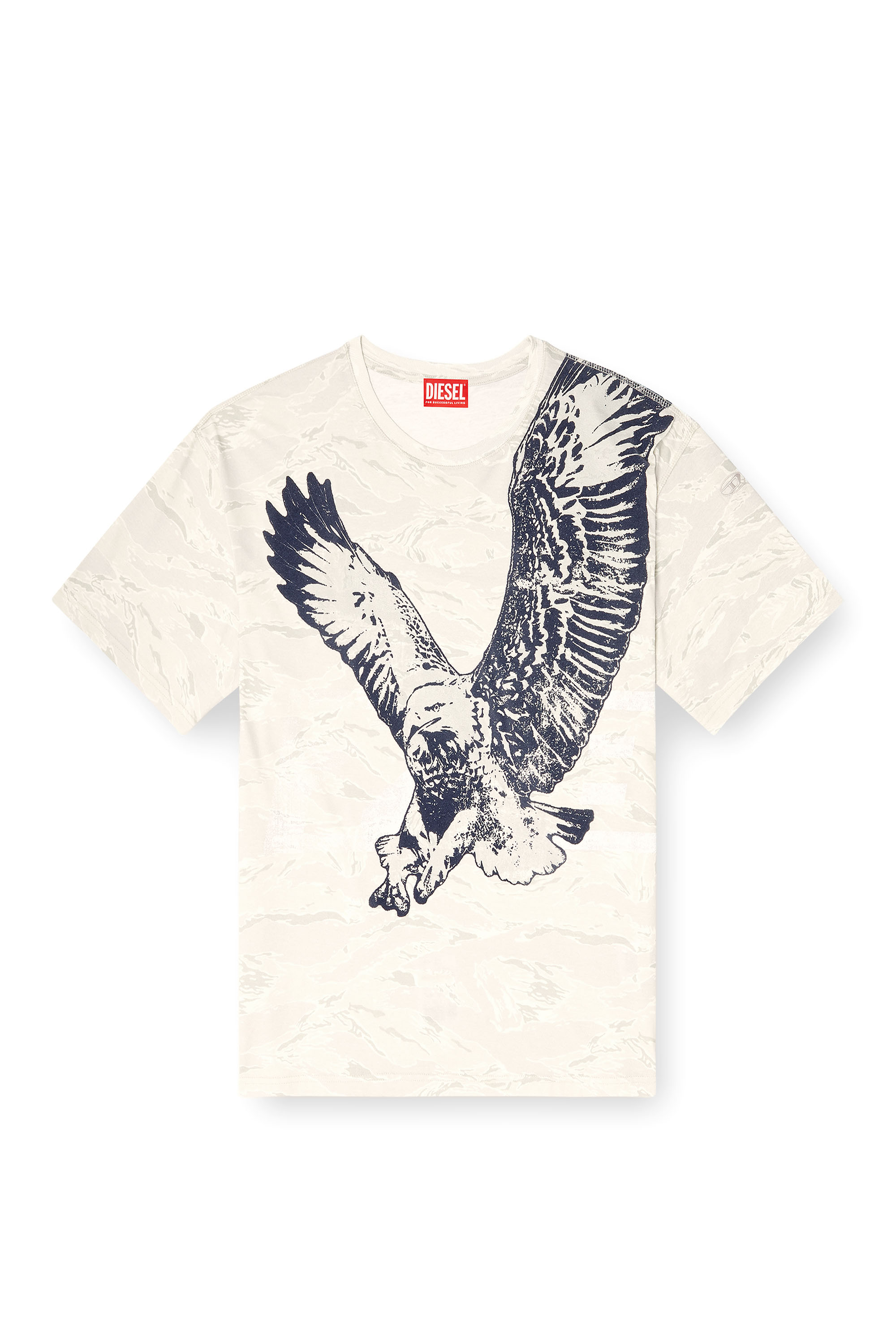 Diesel - T-BOXT-T14, T-shirt camouflage avec imprimé aigle Homme in Marron - 3