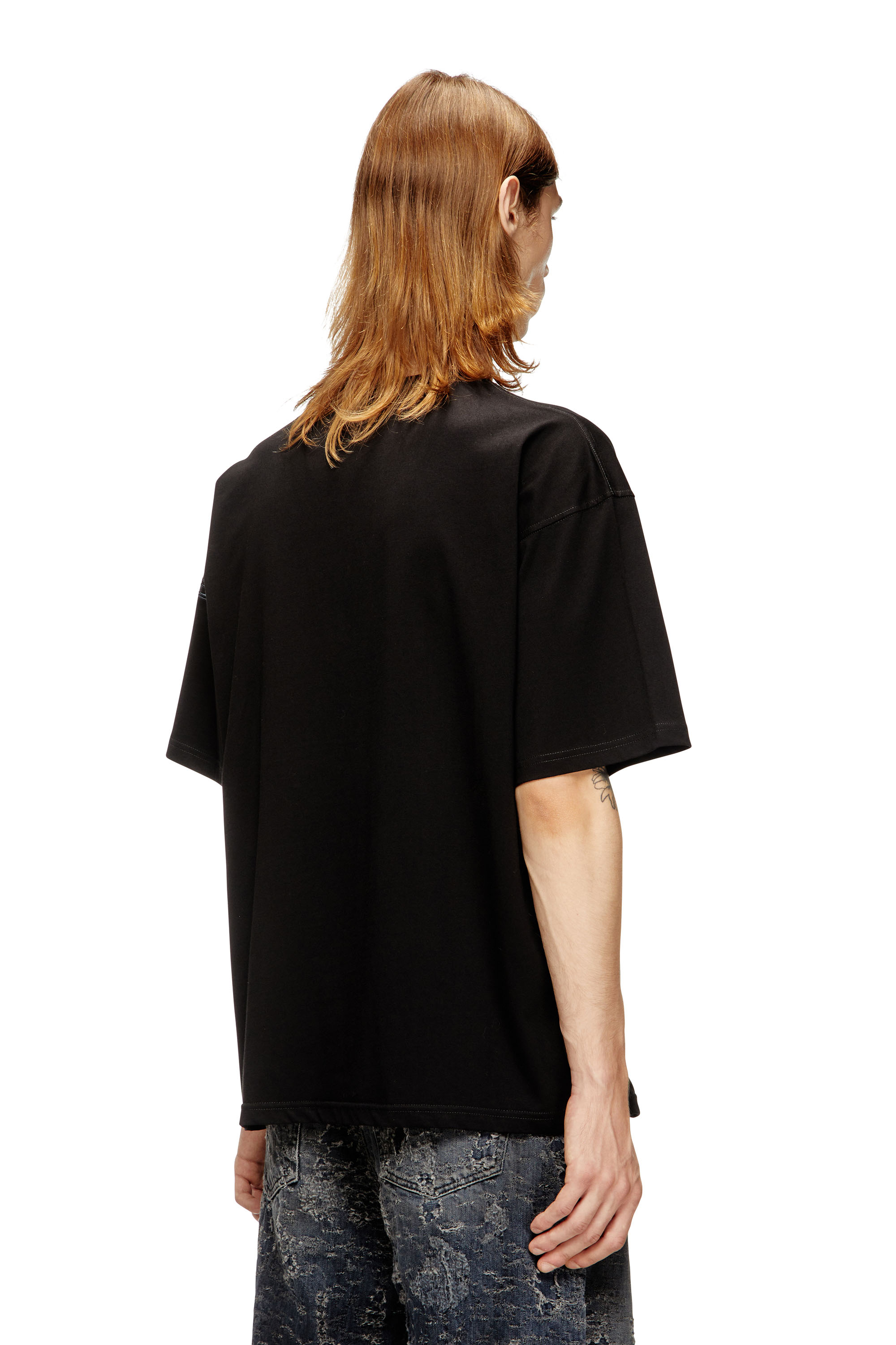 Diesel - T-BOXT-T25, T-shirt en coton avec impression numérique Homme in Noir - 4