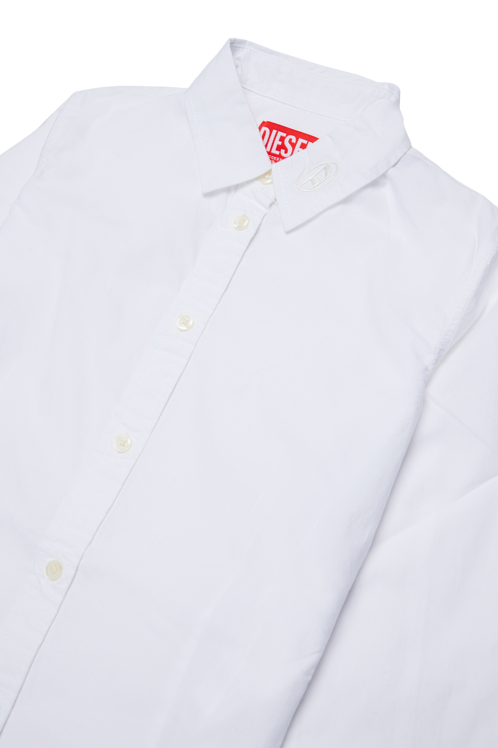 Diesel - CLAIRE, Chemise en coton avec col Oval D Femme in Blanc - 3