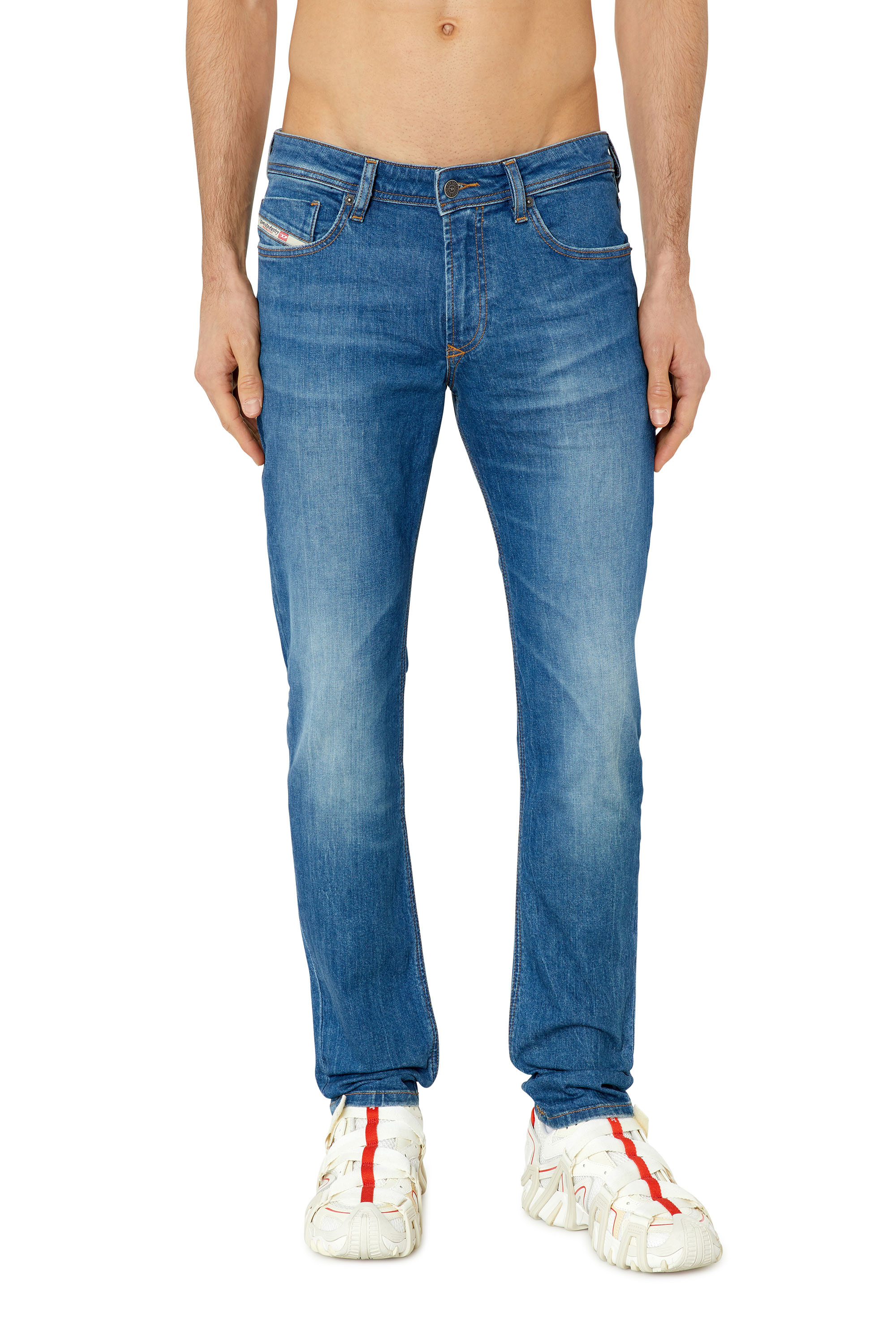Diesel - 1979 Sleenker E09PK Skinny Jeans, Bleu moyen - Image 1