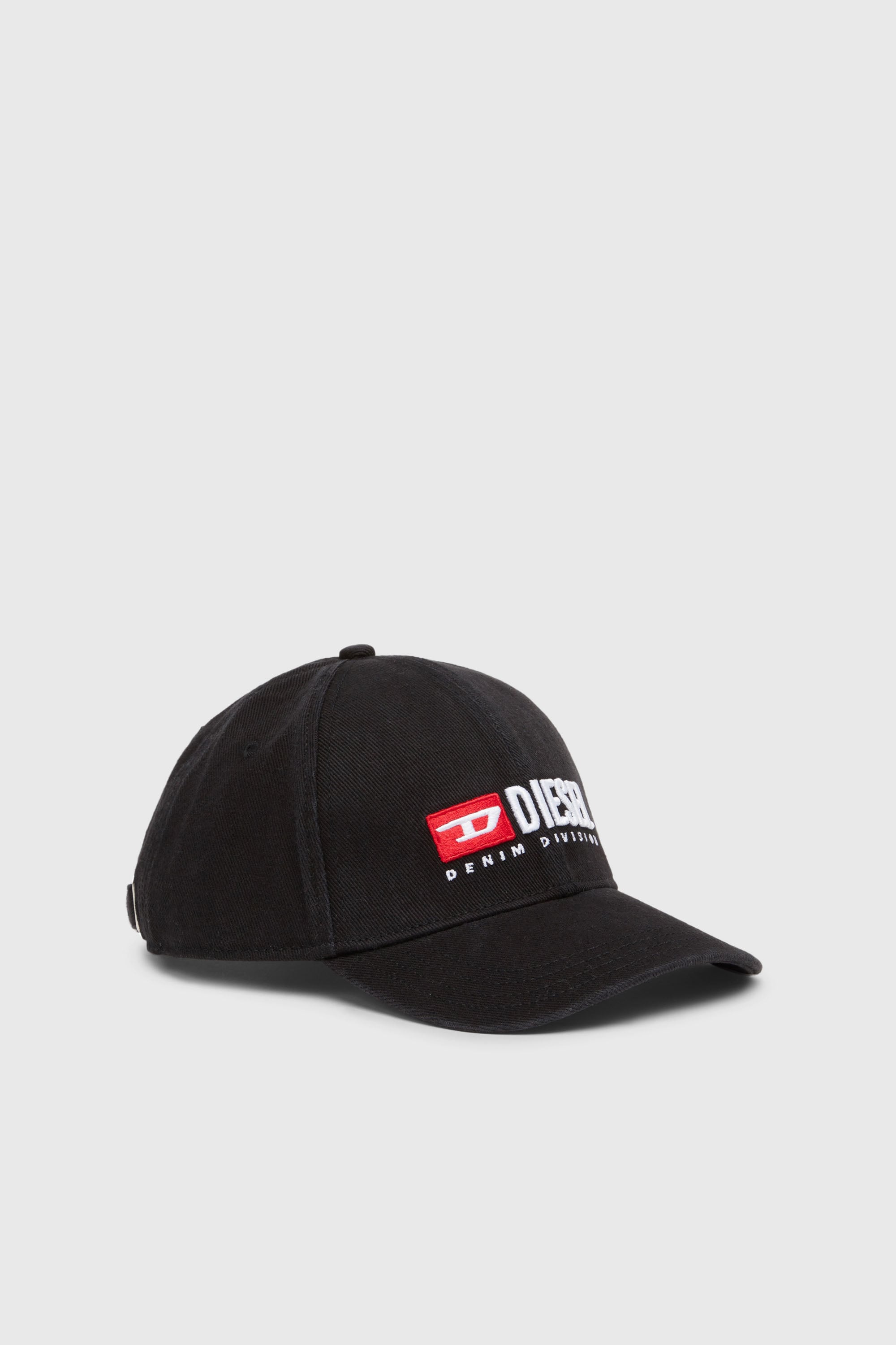Diesel - CORRY-DIV-WASH, Casquette de baseball avec logo brod&eacute; Homme in Noir - 1