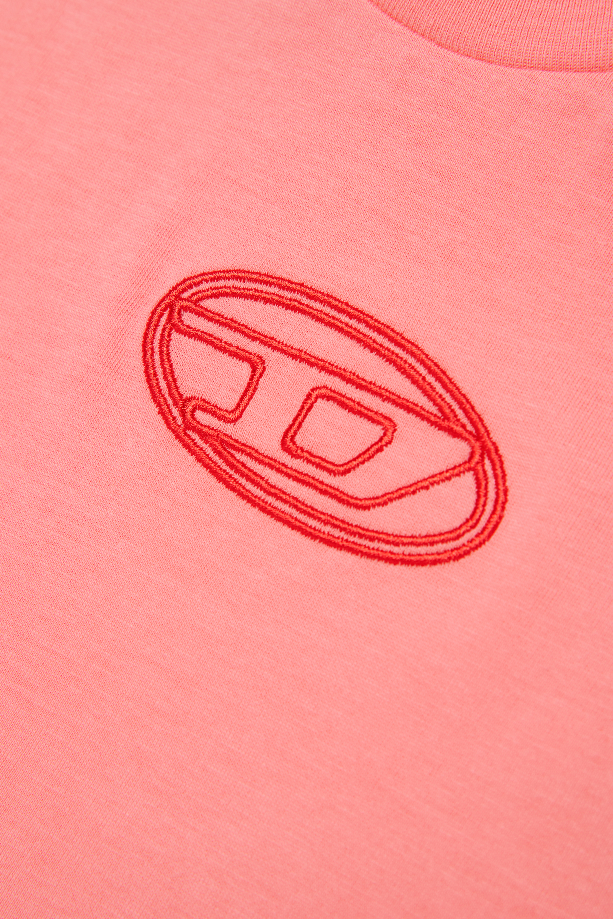 Diesel - TIXAN, T-shirt en coton avec logo central Femme in Rose - 4