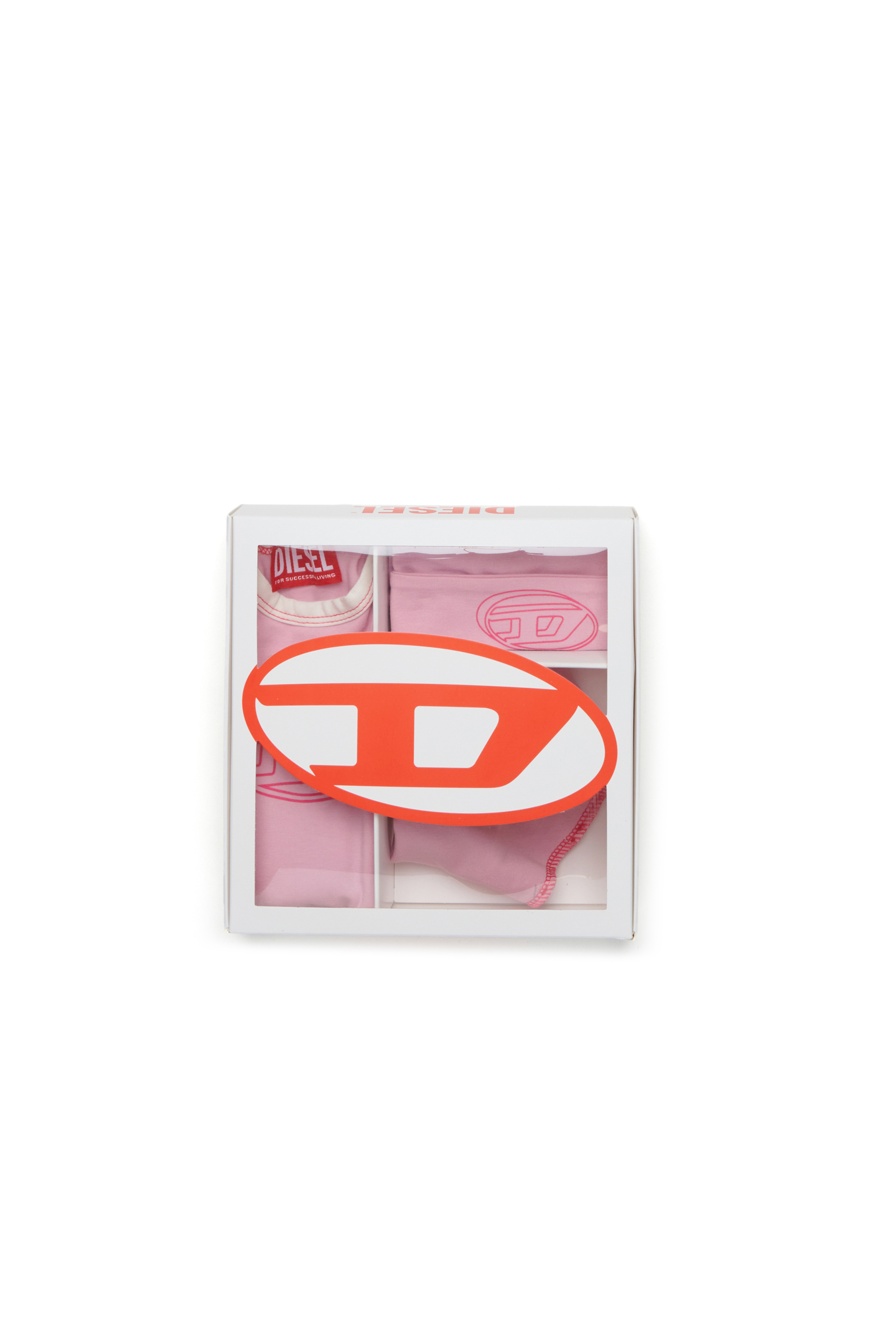 Diesel - USISSYBOX-NB, Kit de sous-vêtements en coton avec logo Mixte in Rose - 4