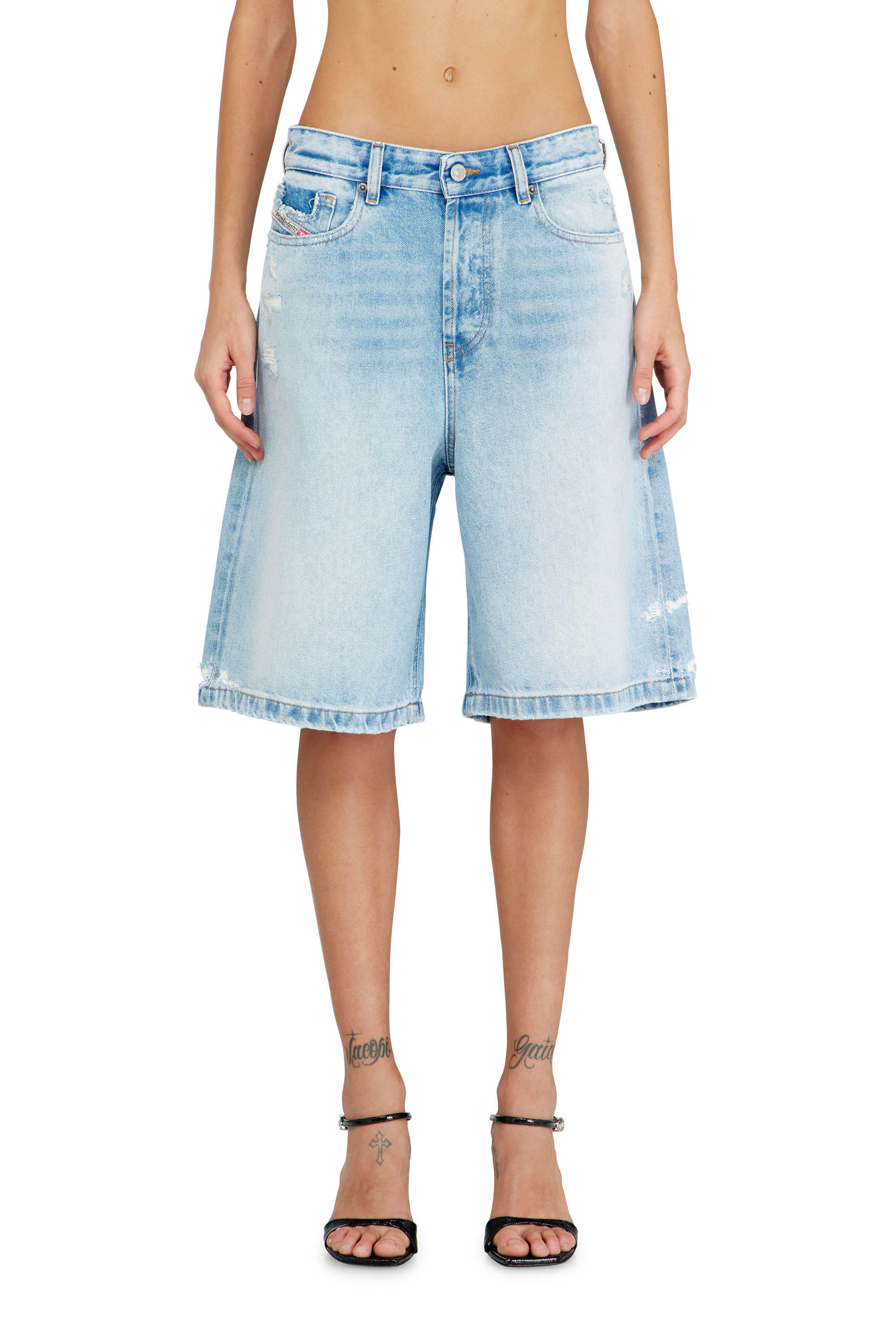 Diesel - DE-SIRE-SHORT, Short en denim d&eacute;truit Femme in ToBeDefined - 1