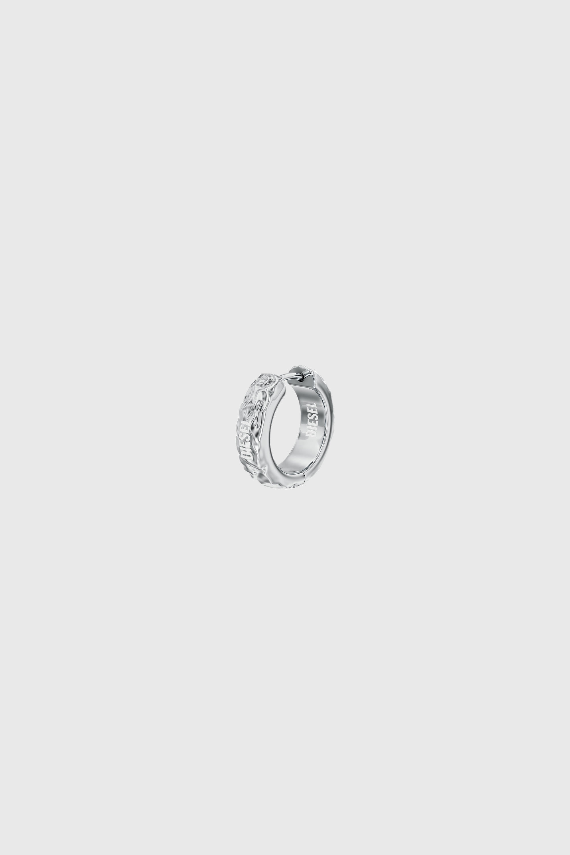 Diesel - DX1730040, Boucle d&rsquo;oreille cr&eacute;ole en acier inoxydable Mixte in Gris argent&eacute; - 1