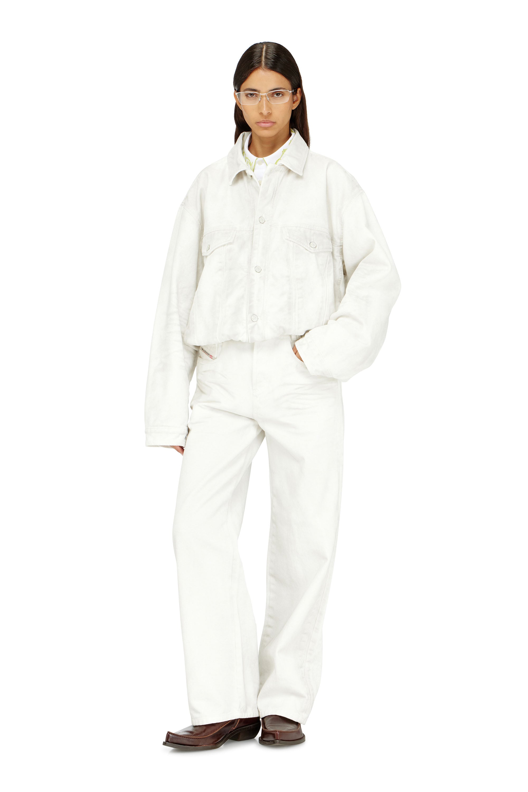 Diesel - Unisex's Relaxed Jeans 1982 D-Hakou 007GG, White - 1