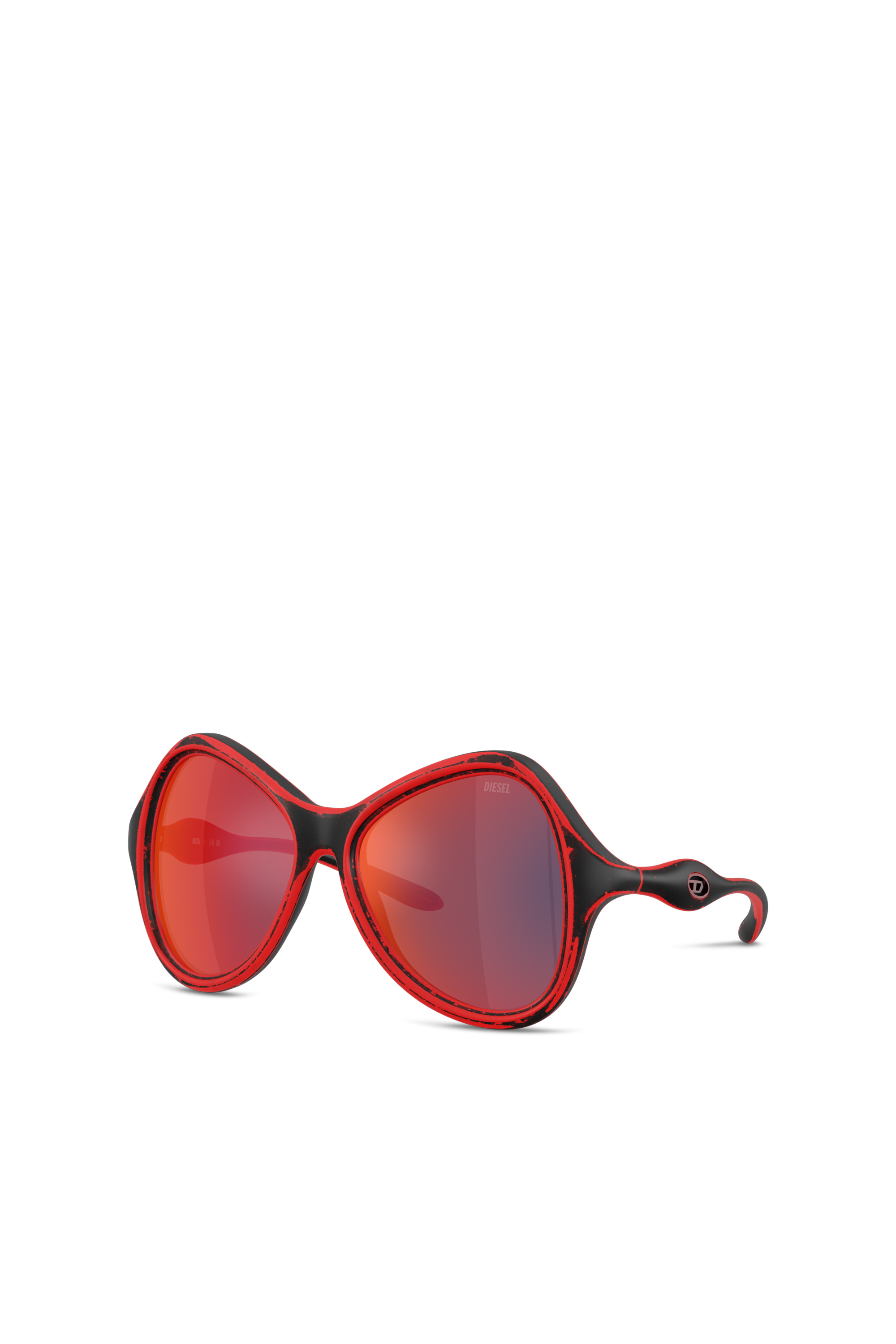 Diesel - 0DL3010U, Lunettes de soleil style œil de chat Mixte in Polychrome - 1