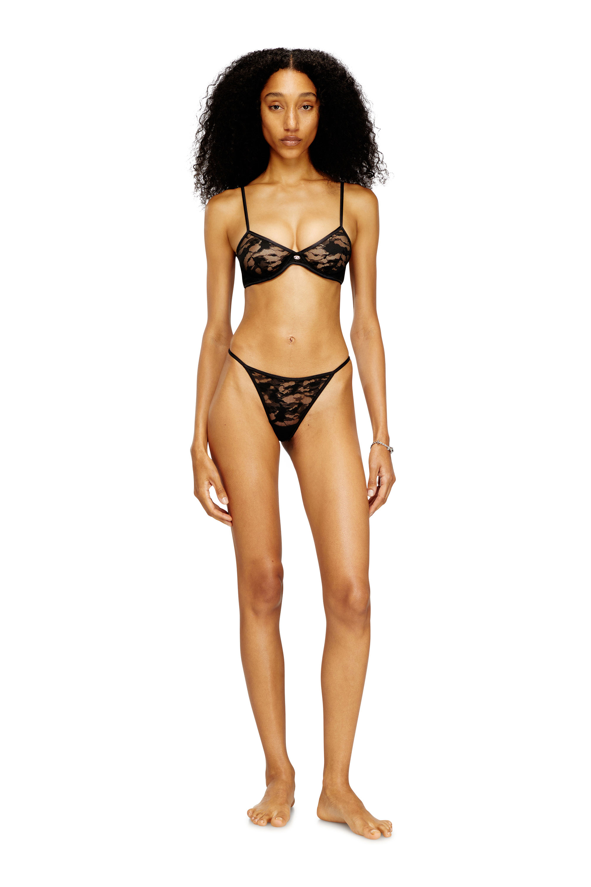 Diesel - D-WIRE-UTLT, Soutien-gorge à armatures en dentelle de nylon Femme in Noir - 2
