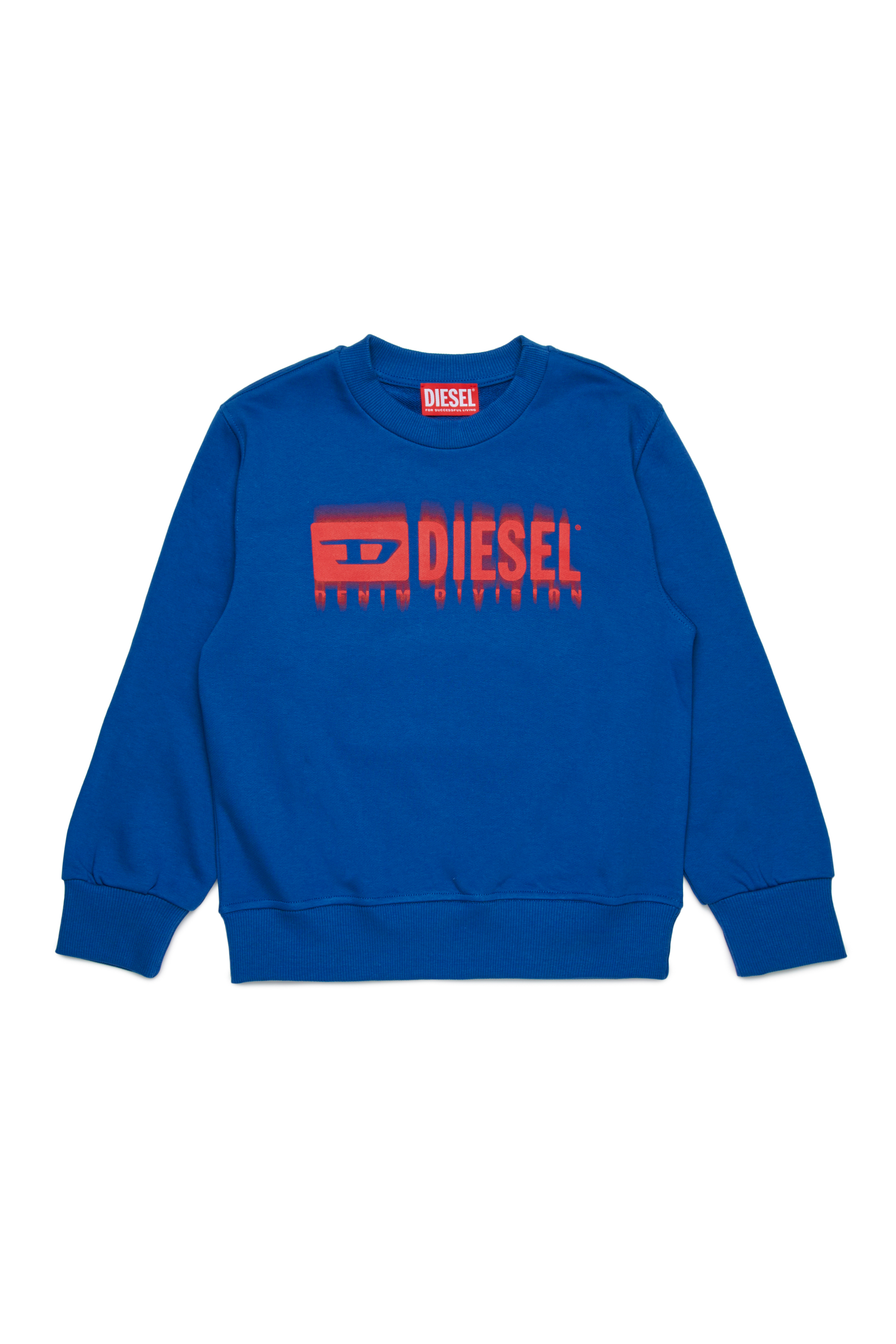 Diesel - SGINNL8 OVER, Homme Sweat-shirt avec logo taché in Bleu - Image 1