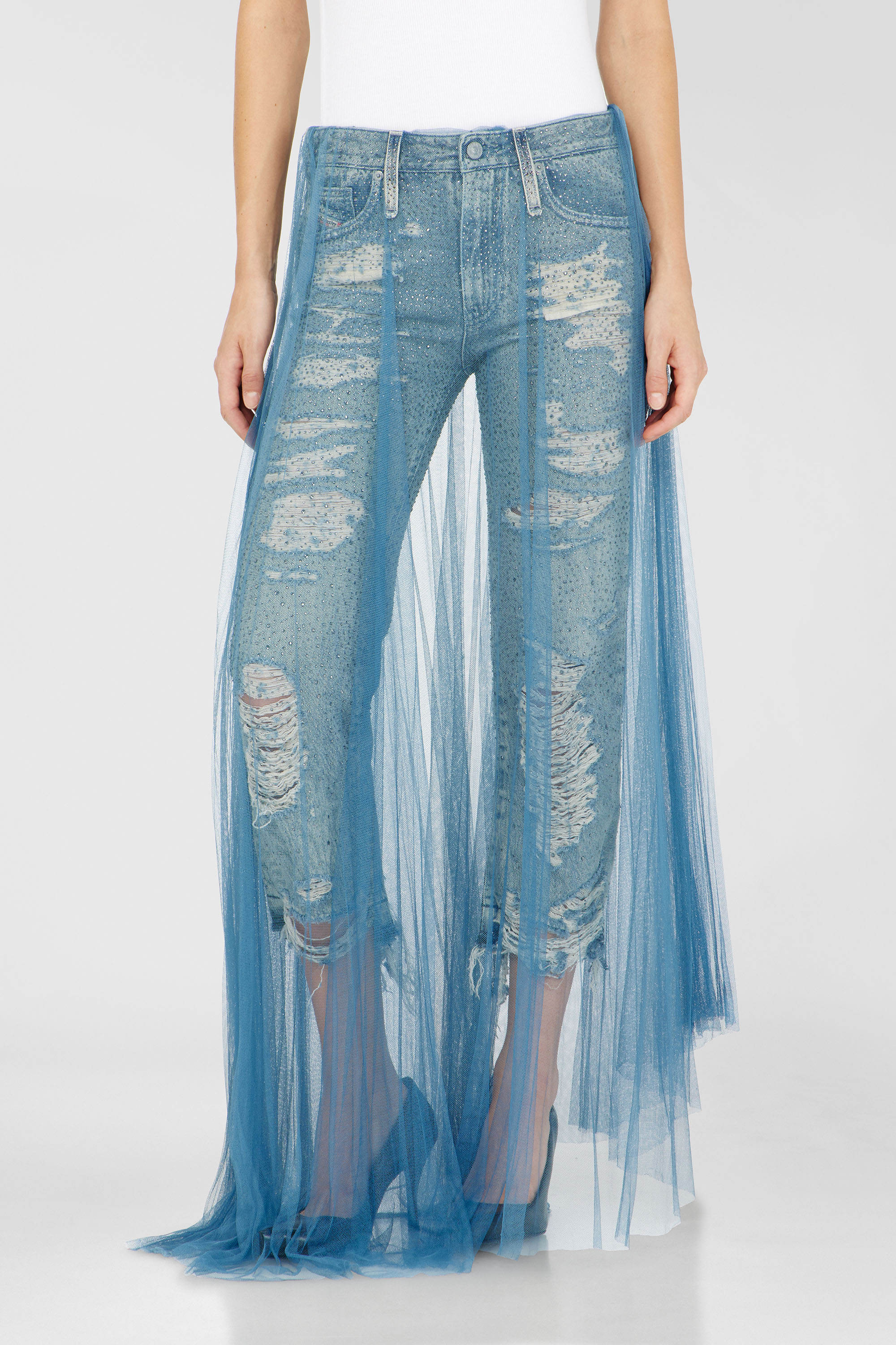 Diesel - Regular Jeans D-Aisi 0DBER Femme, Bleu moyen - Image 4