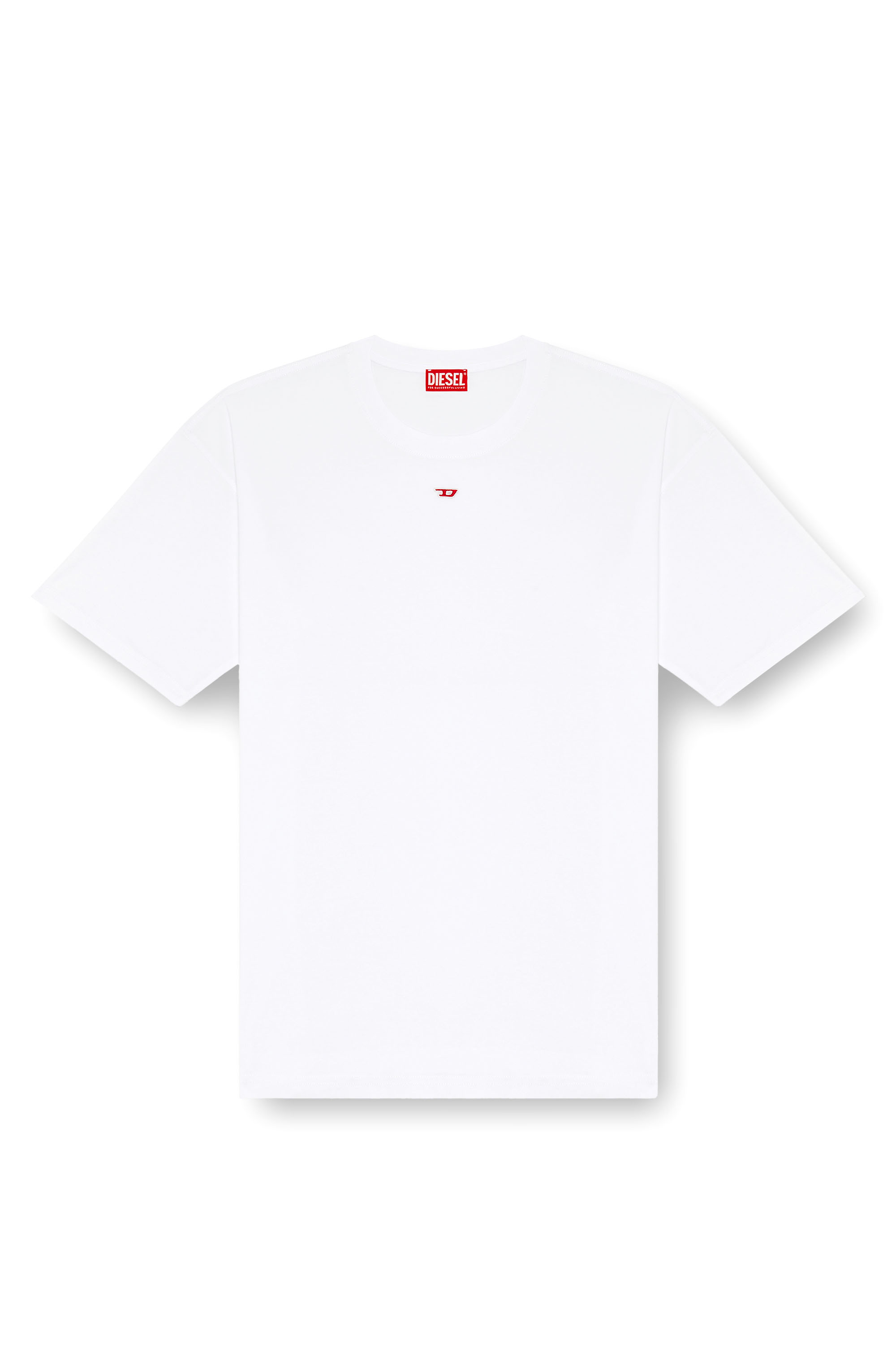 Diesel - T-BOXT-D, T-shirt avec empi&egrave;cement D brod&eacute; Mixte in Blanc - 2