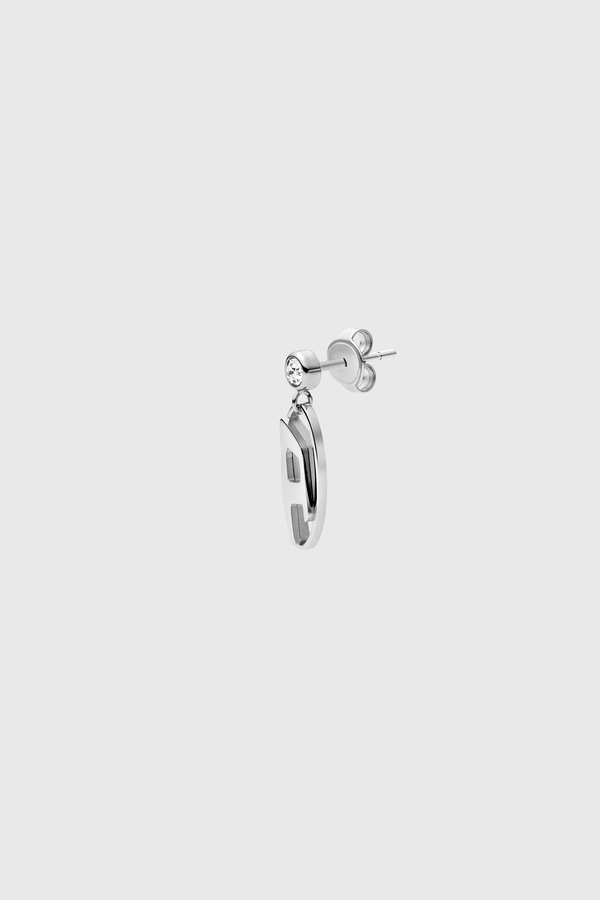 Diesel - DX1655040 JEWELLERY, Boucles d'oreilles pendantes en acier inoxydable Mixte in Gris argent&eacute; - 2