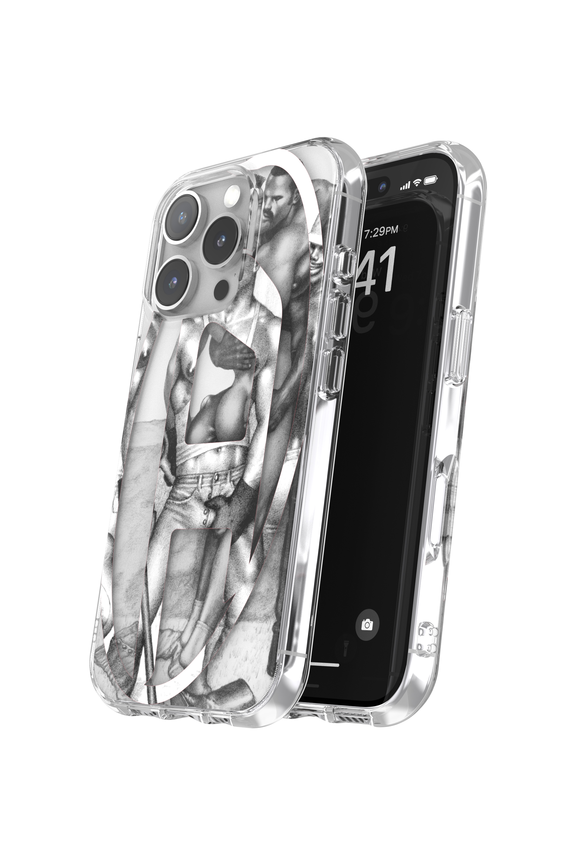 Diesel - 60388 DIESEL TOM OF FINLAND AOP CASE, Coque iPhone 16 Pro ToFF Mixte in Gris - 3