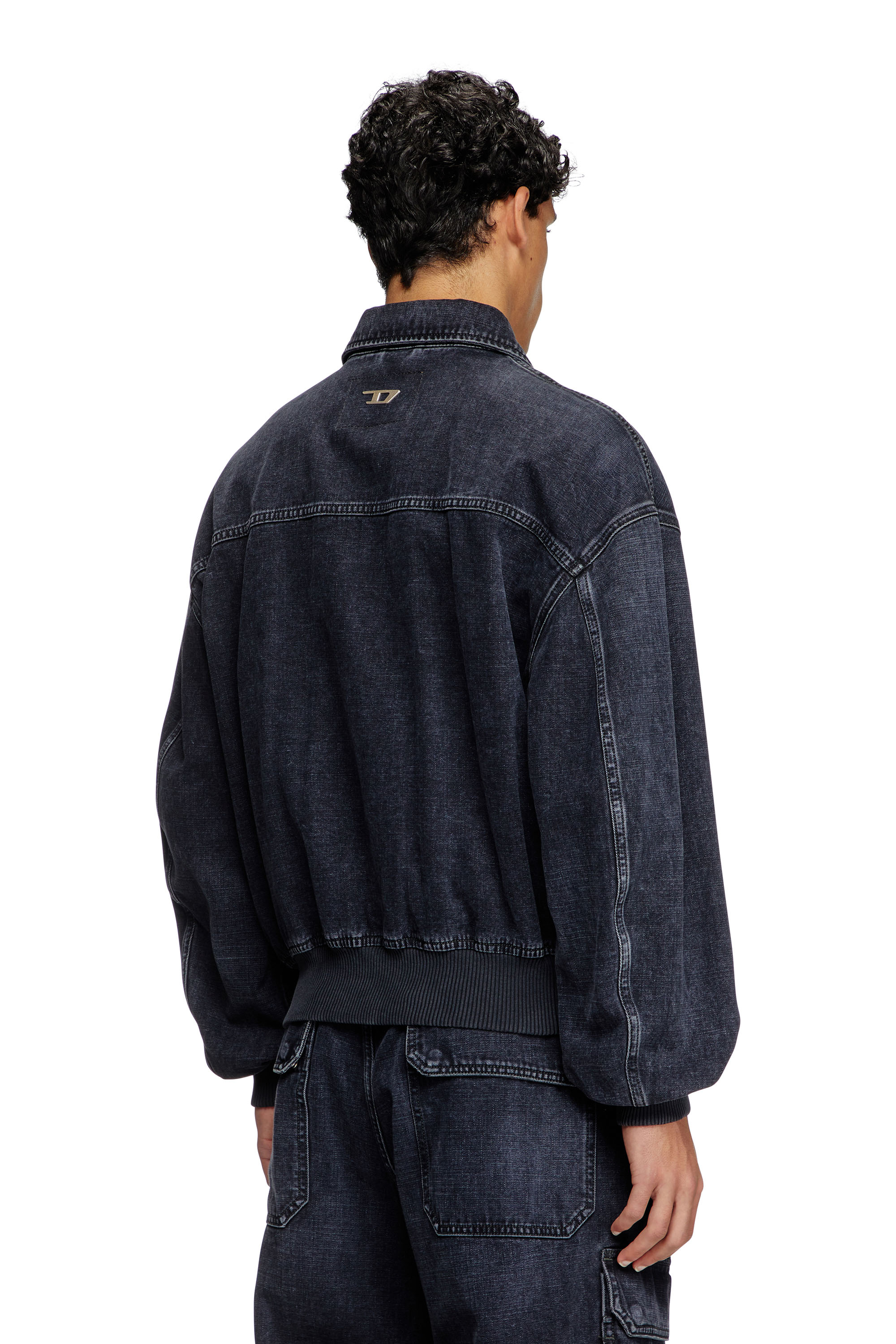 Diesel - D-KURZ, Veste en denim tissé batavia Mixte in Noir - 4