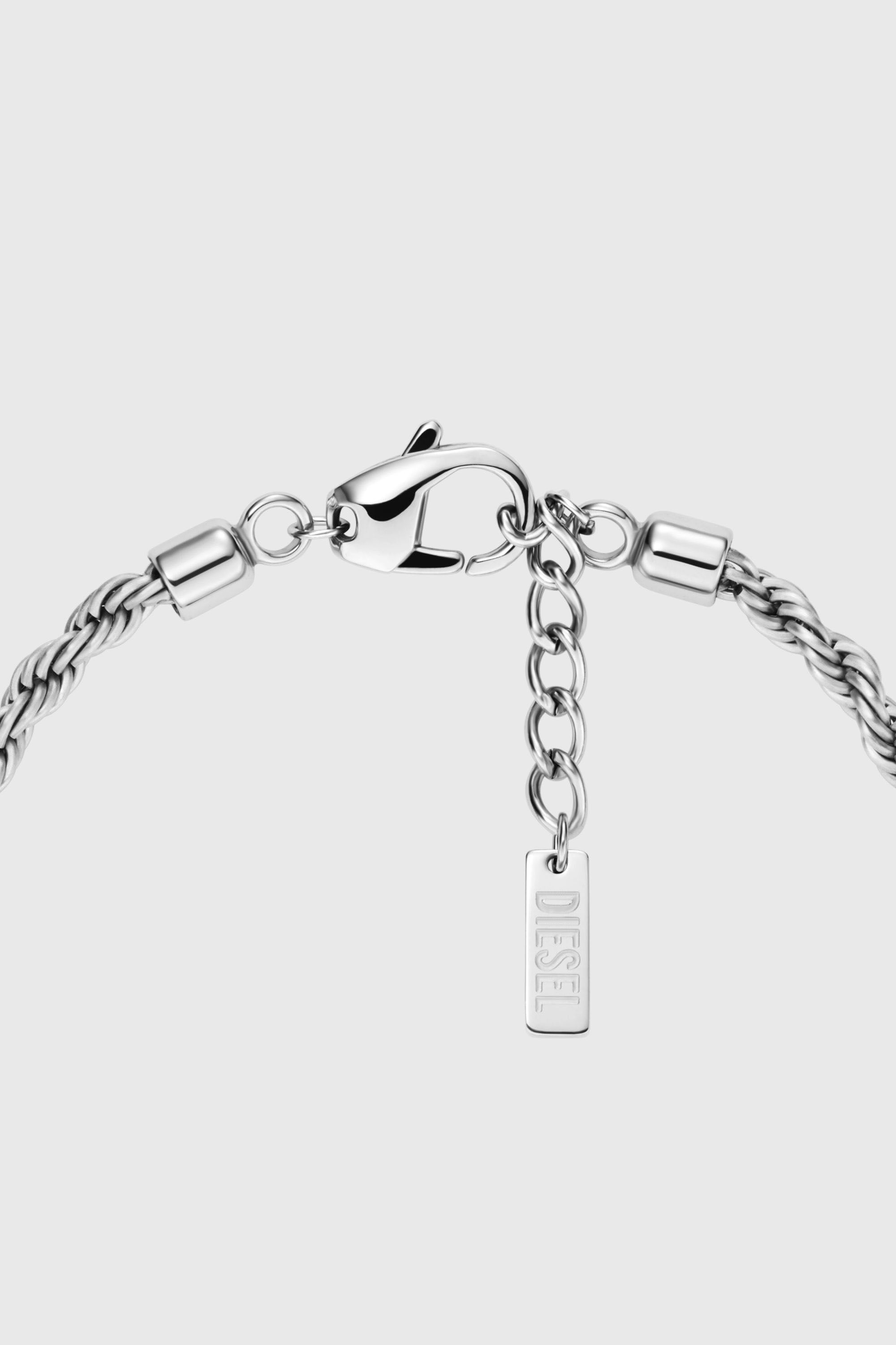 Diesel - DX1622040 JEWELLERY, Bracelet &agrave; breloques en acier inoxydable Mixte in Gris argent&eacute; - 2