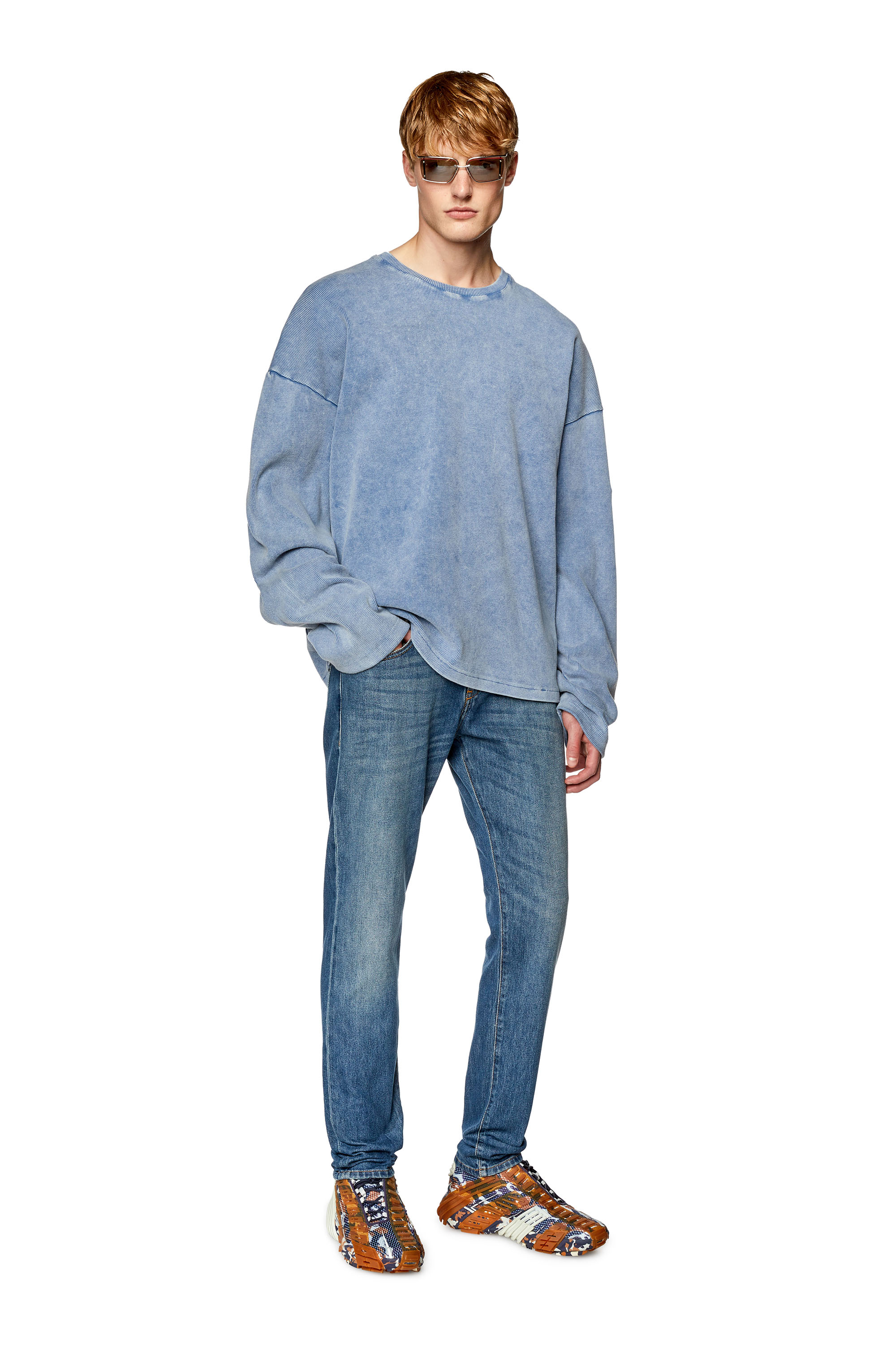 Diesel - Slim Jeans 2019 D-Strukt 09F88, Bleu moyen - Image 4
