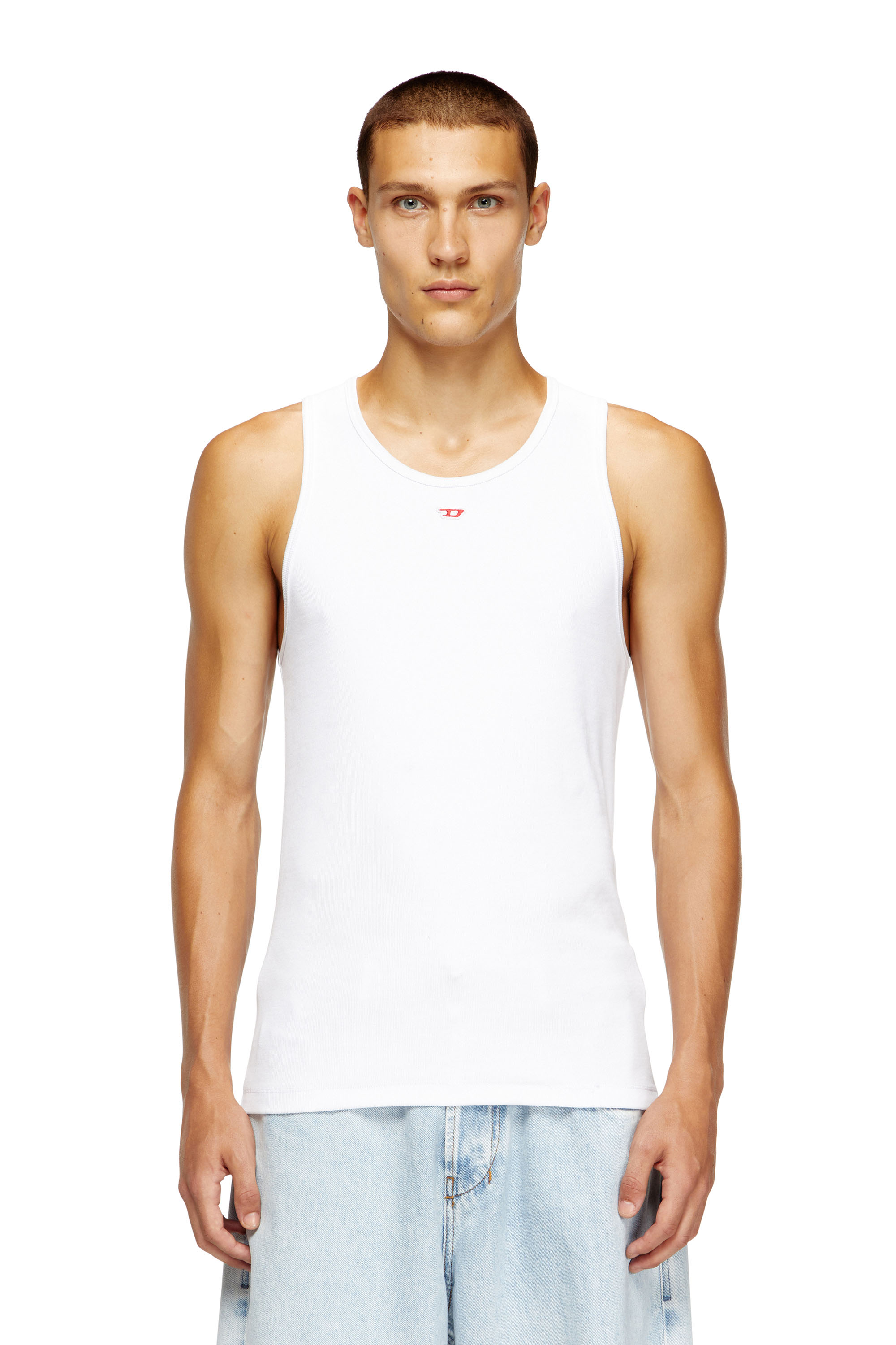 Diesel - T-LIFTY-D, Débardeur avec mini empiècement D Homme in Blanc - 1