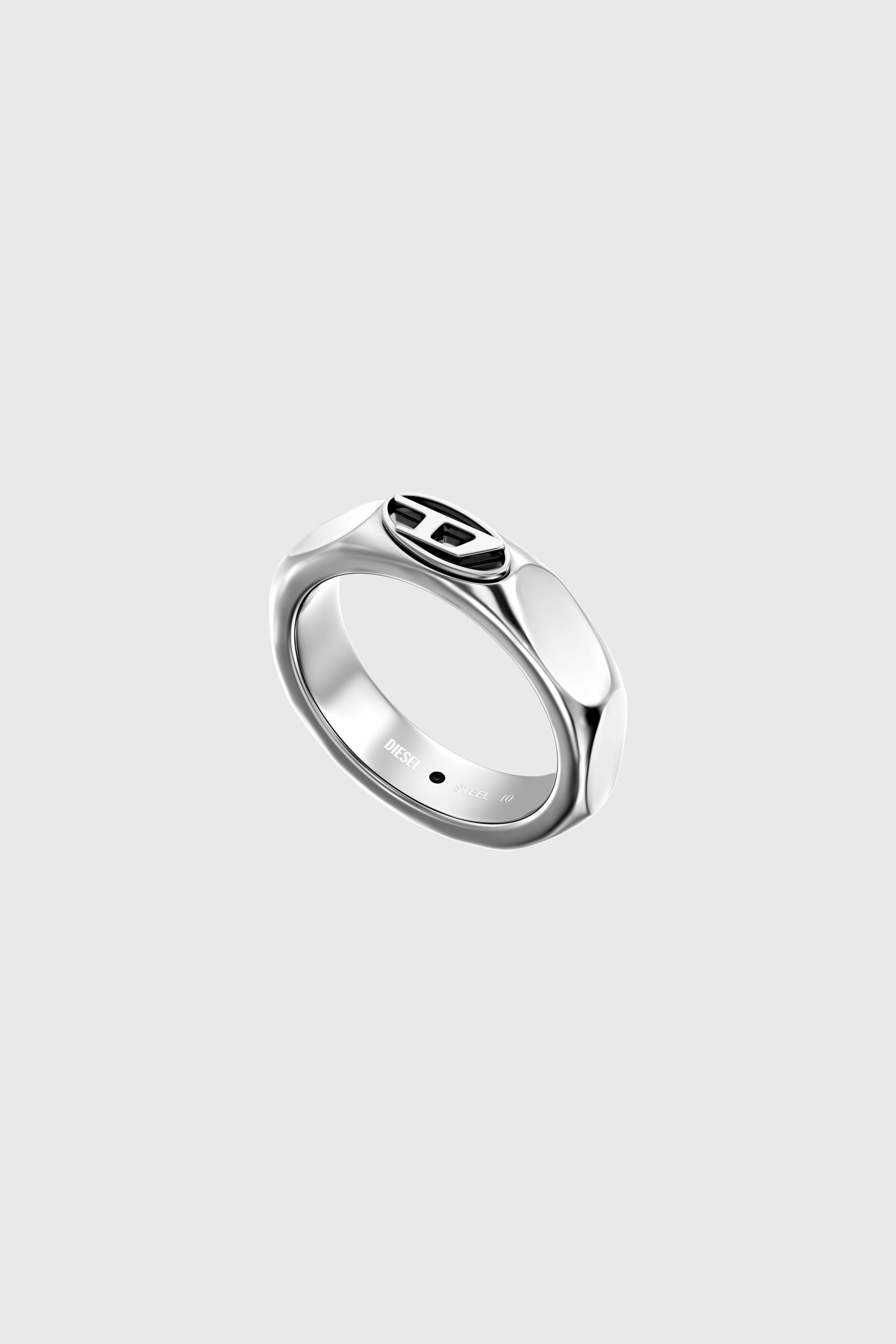 Diesel - DX1693040 JEWELLERY, Bague anneau en acier inoxydable Mixte in Gris argent&eacute; - 2