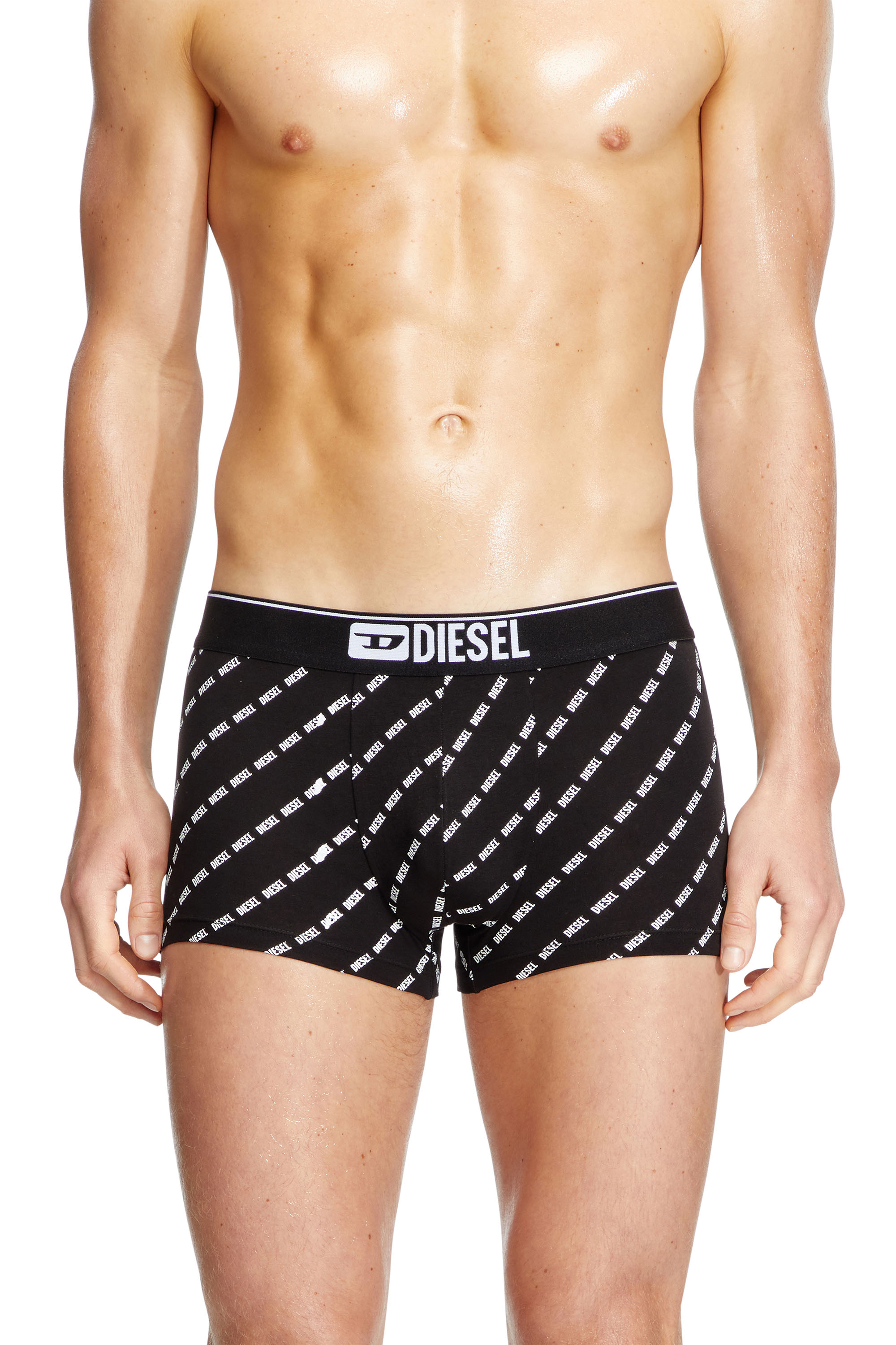 Diesel - DAMIEN-THREEPACK, Lot de trois boxers à logo en diagonale Homme in Noir - 2