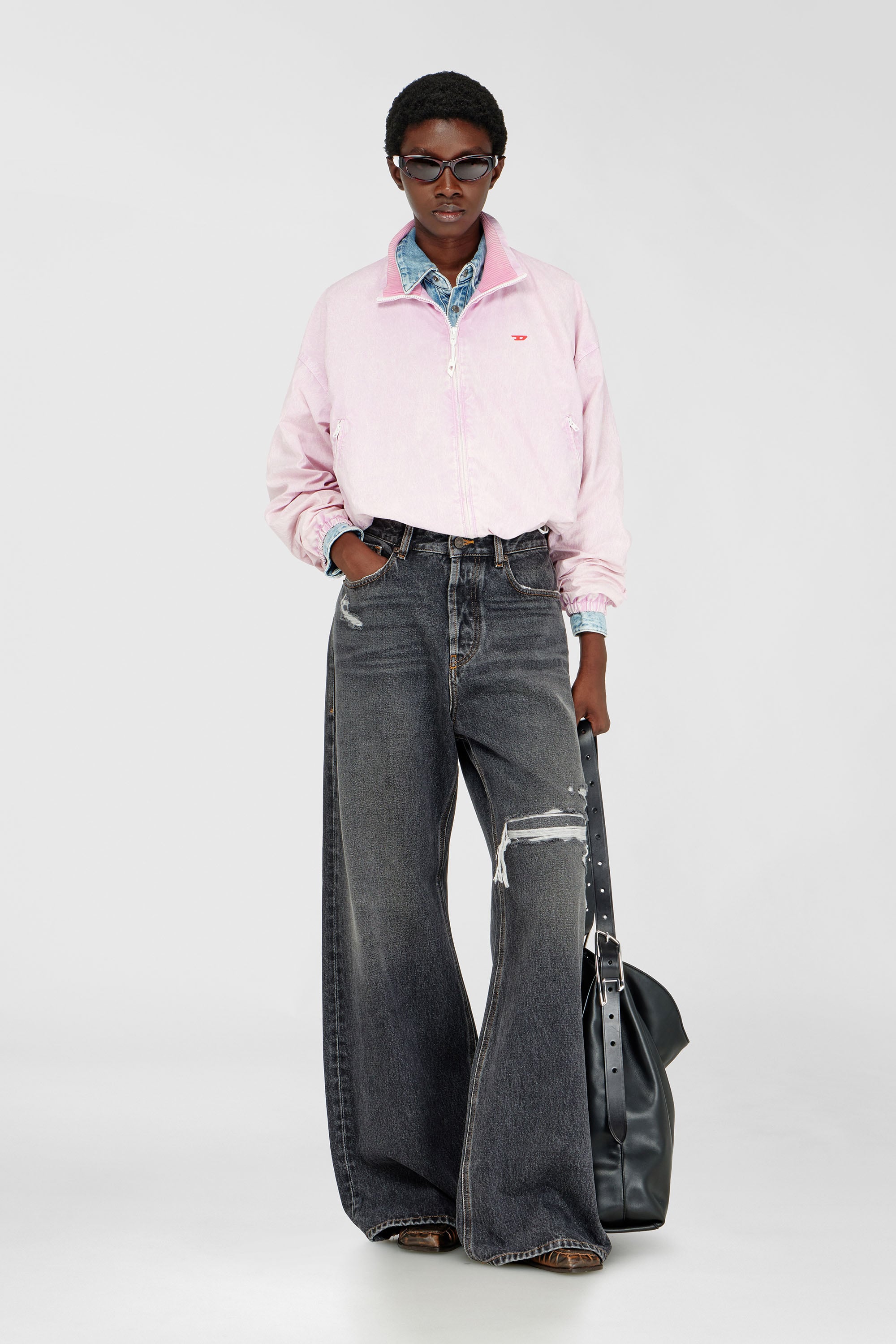 Diesel - Relaxed Jeans 1996 D-Sire 007F6 Mixte, Noir/Gris fonc&eacute; - Image 1