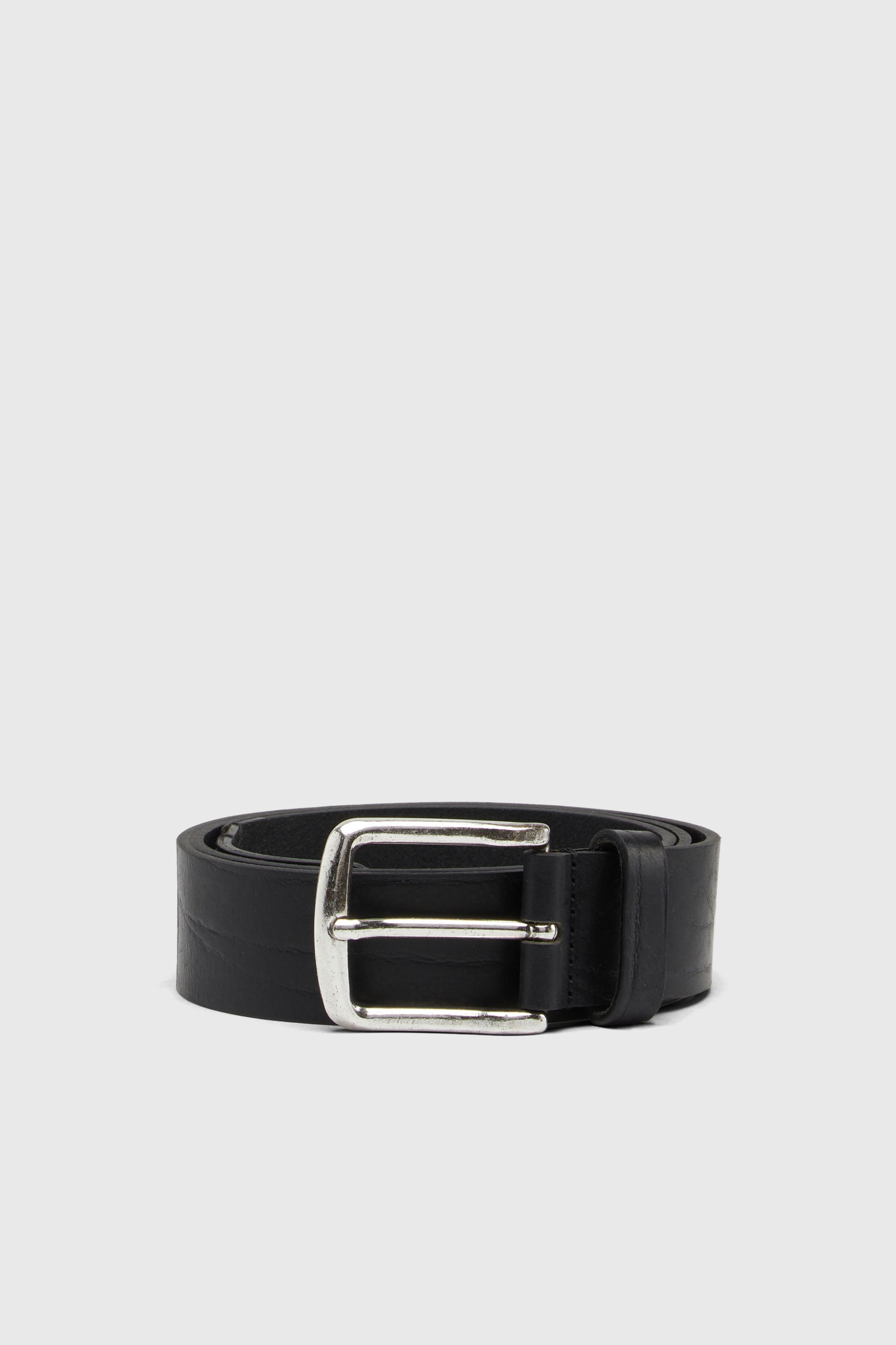 Diesel - B-LINE, Ceinture 3.9 cm en cuir trait&eacute; avec logo diesel Homme in Noir - 1