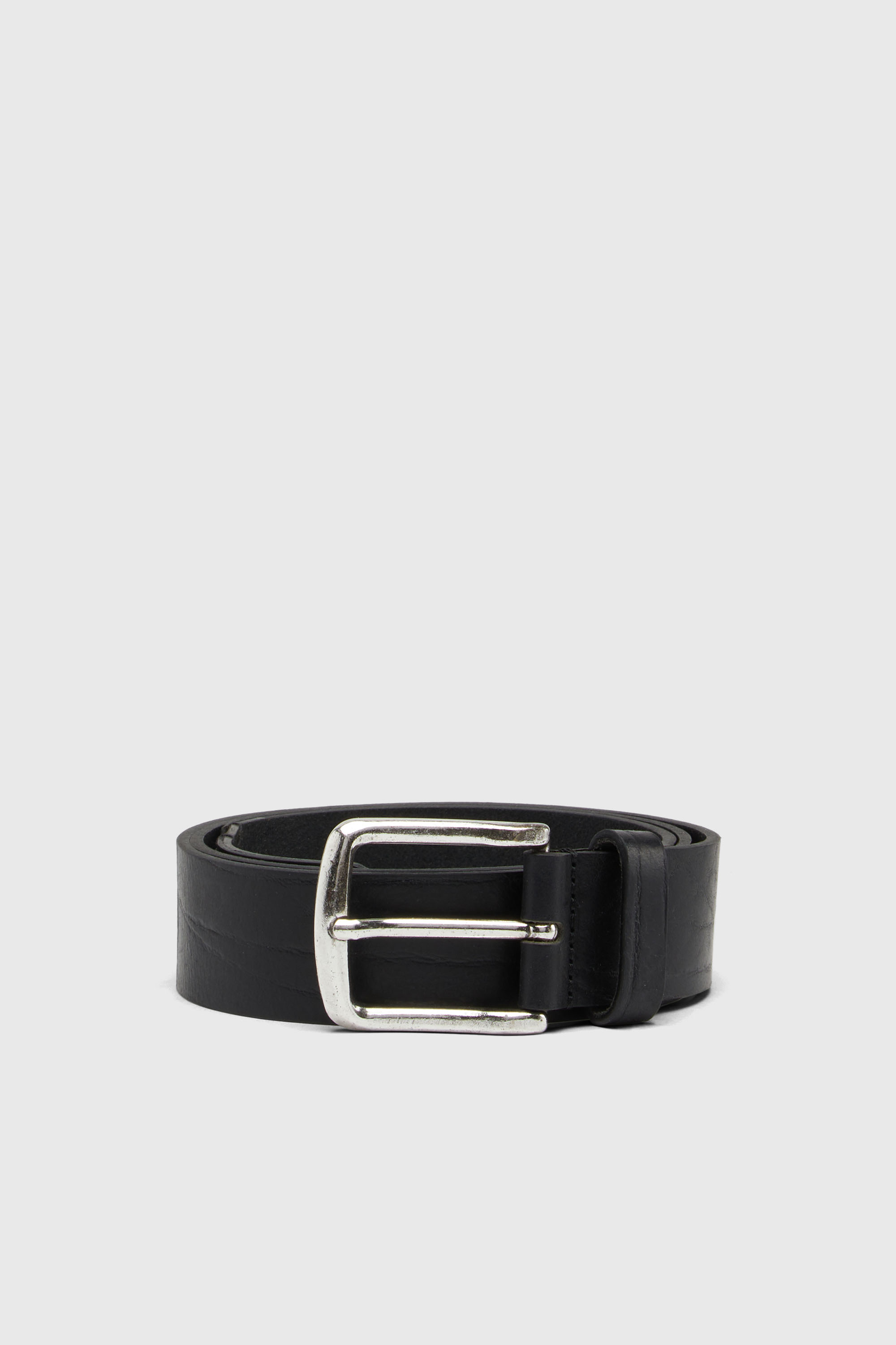 Diesel - B-LINE, Ceinture 3.9 cm en cuir trait&eacute; avec logo diesel Homme in Noir - 1