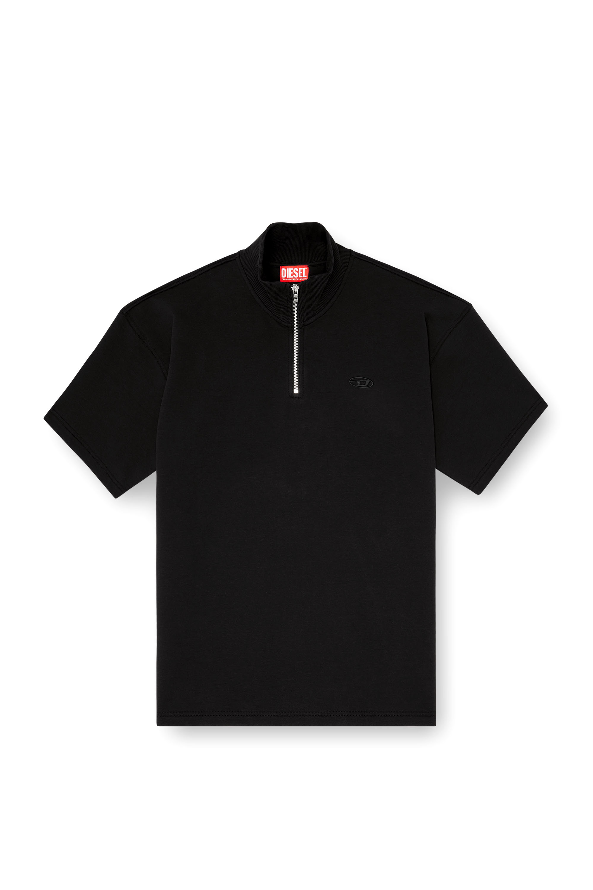 Diesel - S-CUBY, Sweat-shirt &agrave; manches courtes zipp&eacute; en scuba l&eacute;ger Homme in ToBeDefined - 3