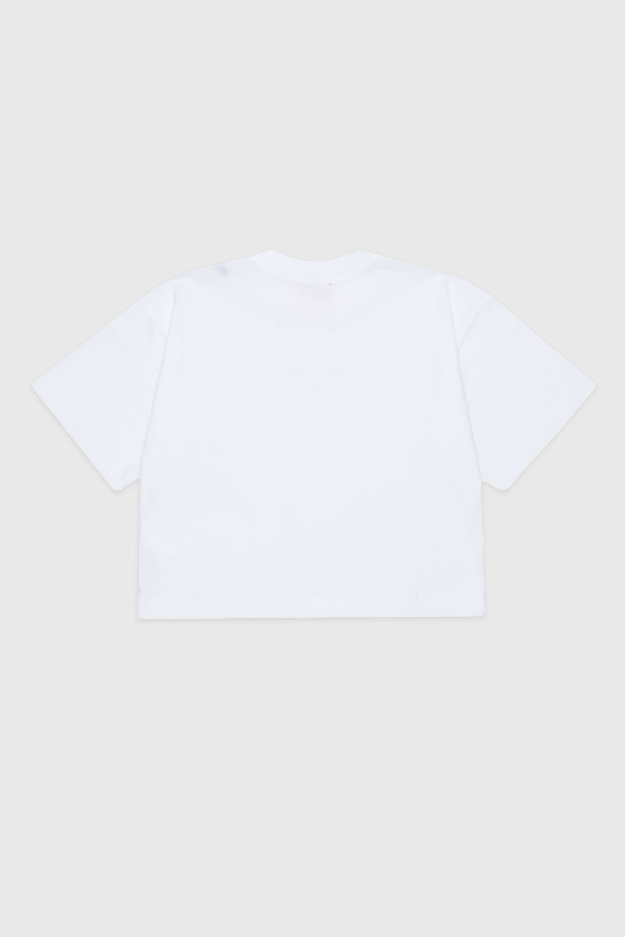 Diesel - TLIXIN, T-shirt cropped avec logo Oval D Femme in Blanc - 2