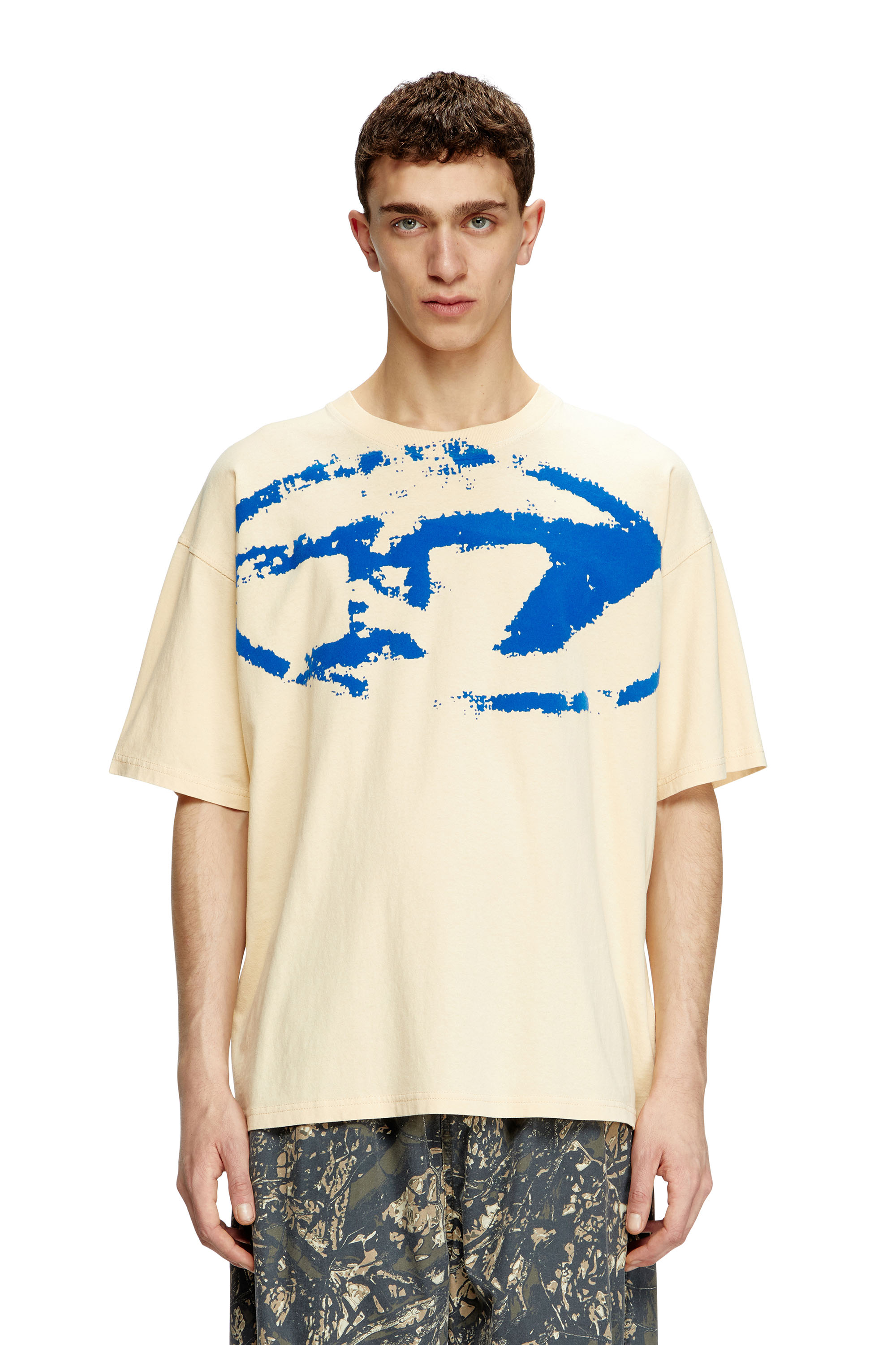 Diesel - T-BOXT-N14, T-shirt avec logo floqué effet vieilli Homme in ToBeDefined - 1